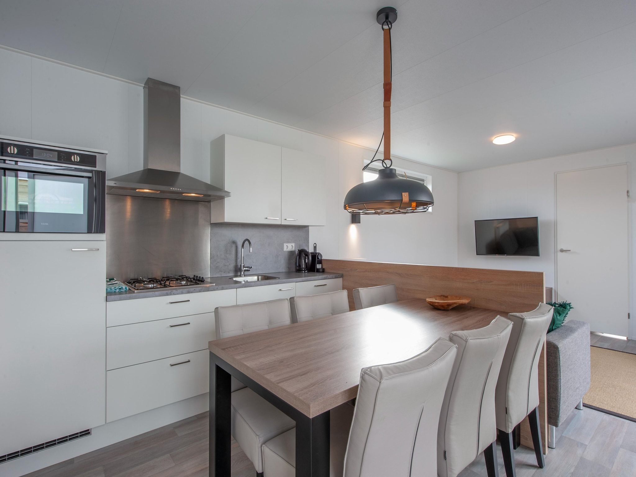 De keuken van Beach Resort Nieuwvliet-Bad 18 in Nieuwvliet-Bad