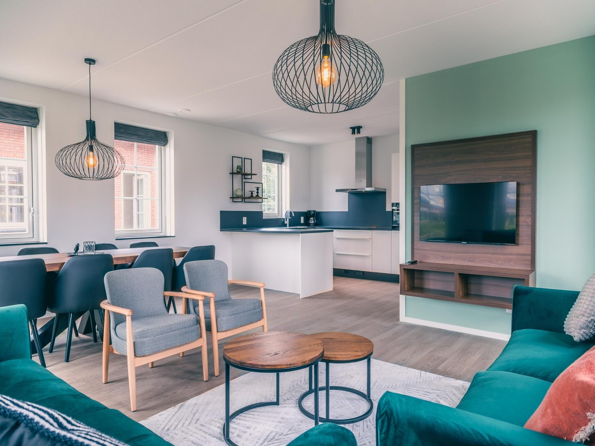 De woonkamer van Watervilla 6 in Medemblik