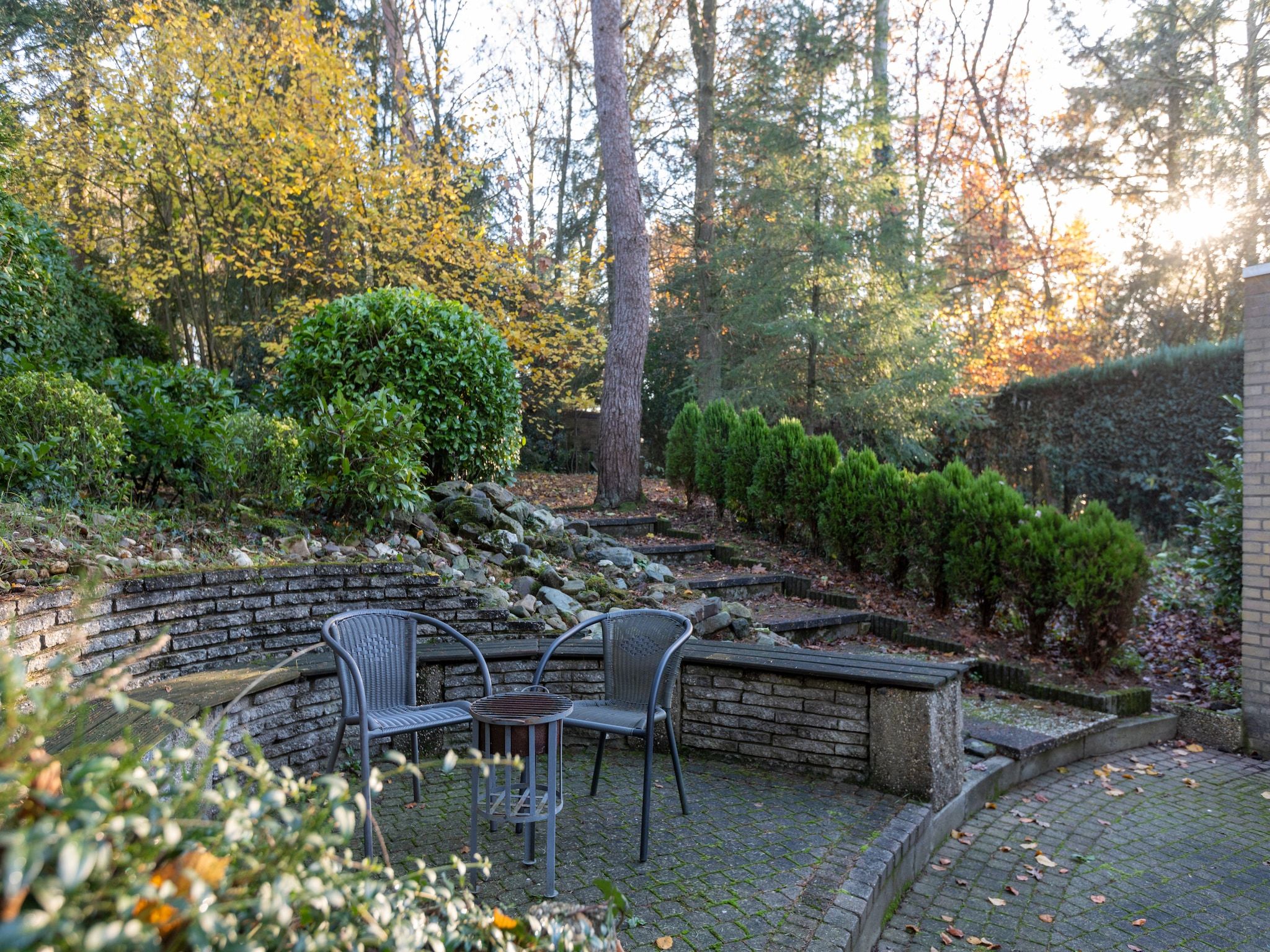 Het terras van Vakantie bij Meeussen - Schuttersoord 4 in Mook