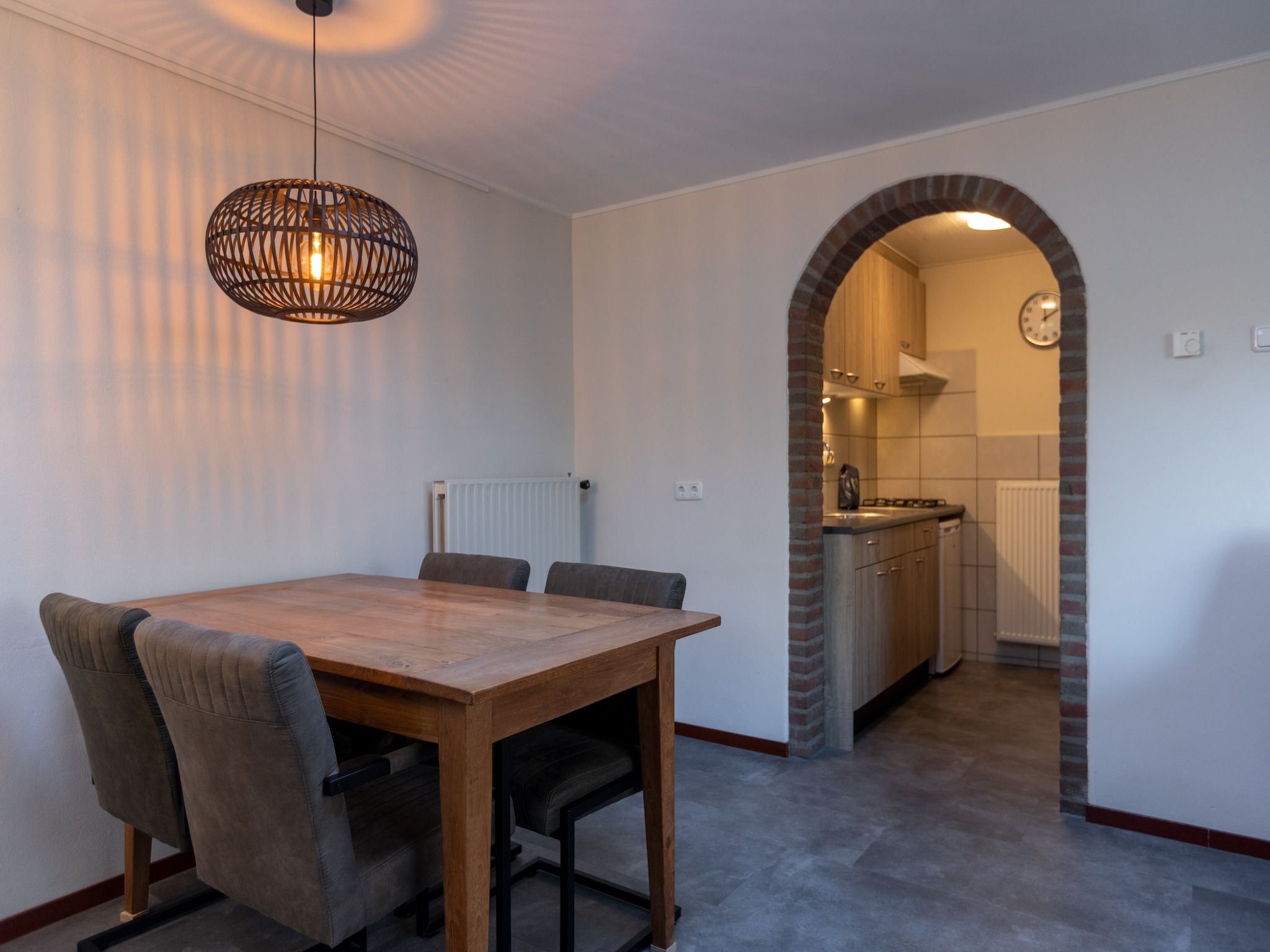 De eetkamer van Vakantie bij Meeussen - Schuttersoord 4 in Mook