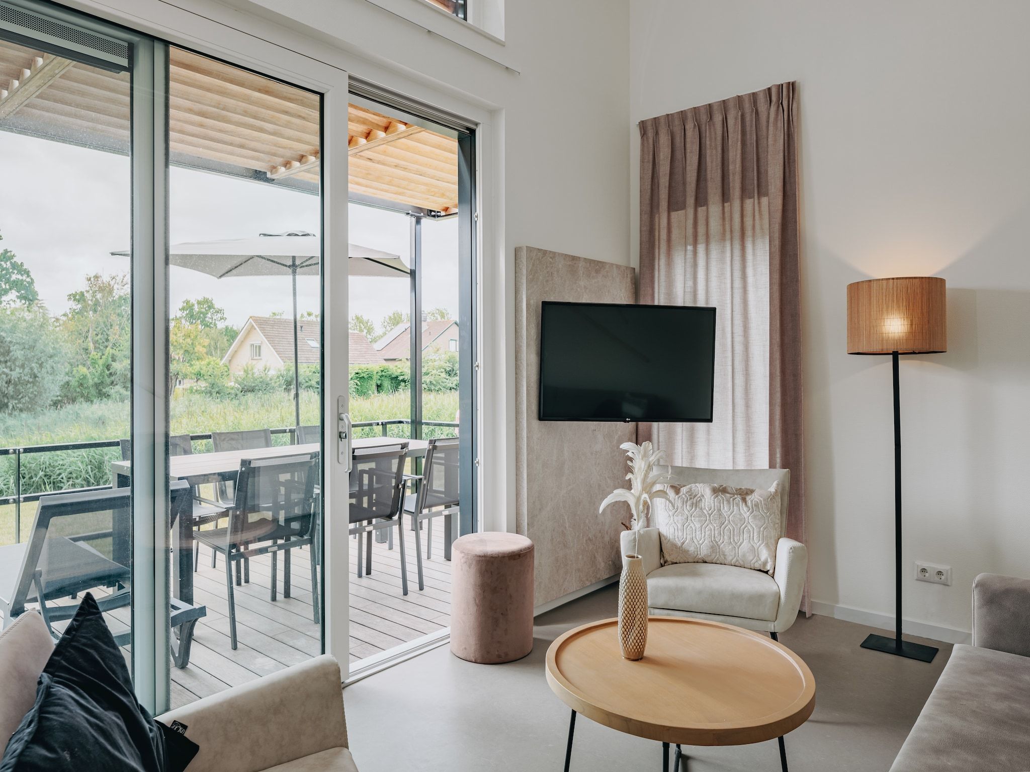 De woonkamer van Vakantiepark Zeebad 12 in Breskens