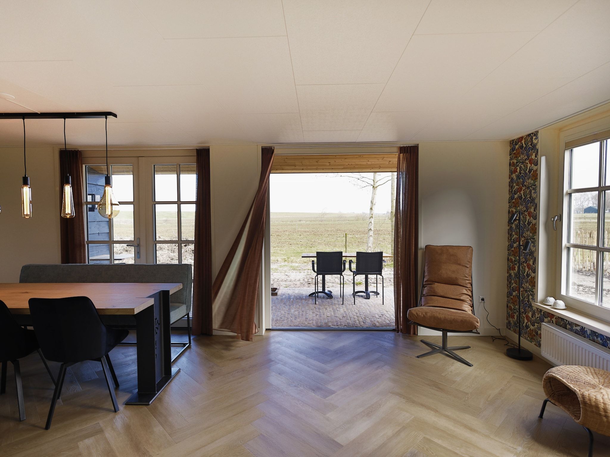 De woonkamer van Recreatiepark Wiringherlant - Wiringher Villa 23 in Hippolytushoef