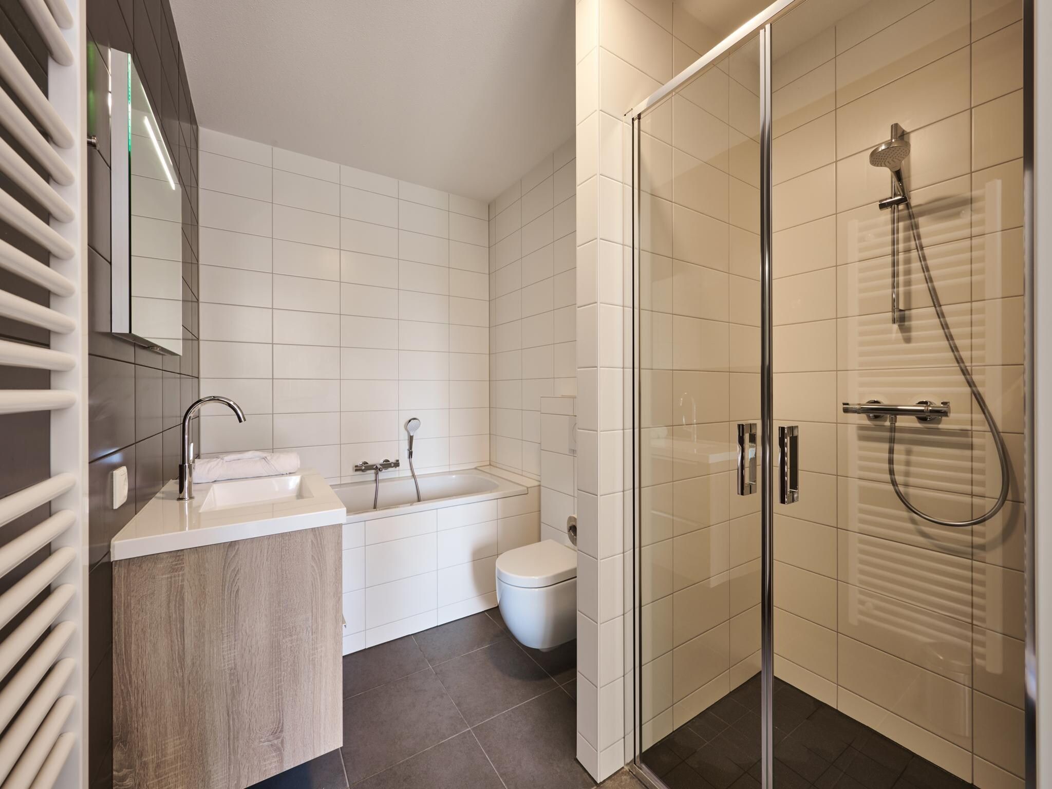 De badkamer van Resort Maastricht 37 in Maastricht