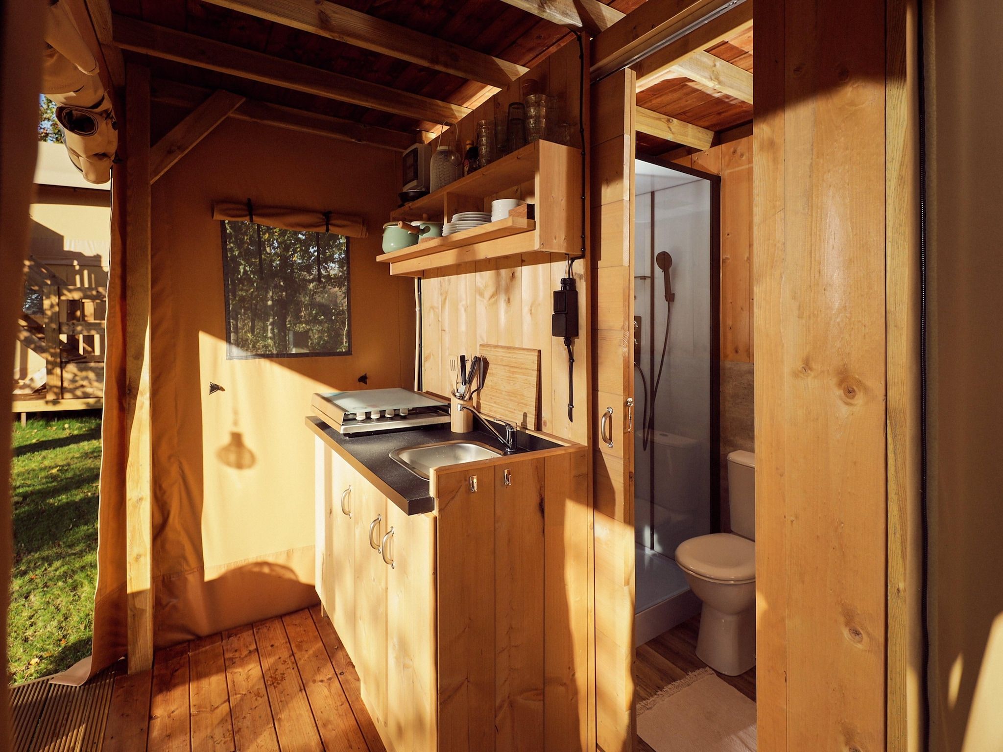 De keuken van Resort de Parel 1 in Zeewolde