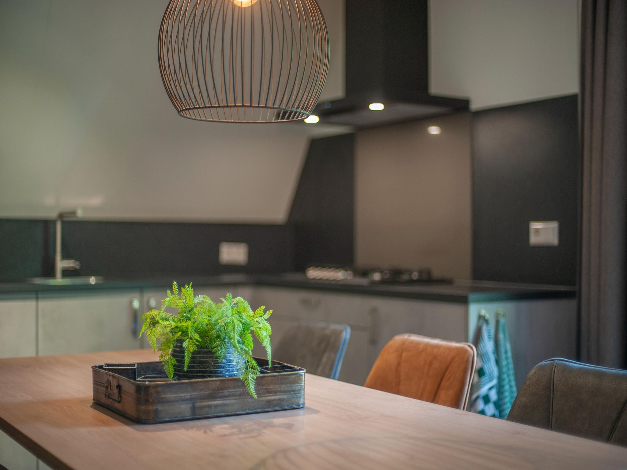 De keuken van Vakantiepark de Katjeskelder 23 in Oosterhout