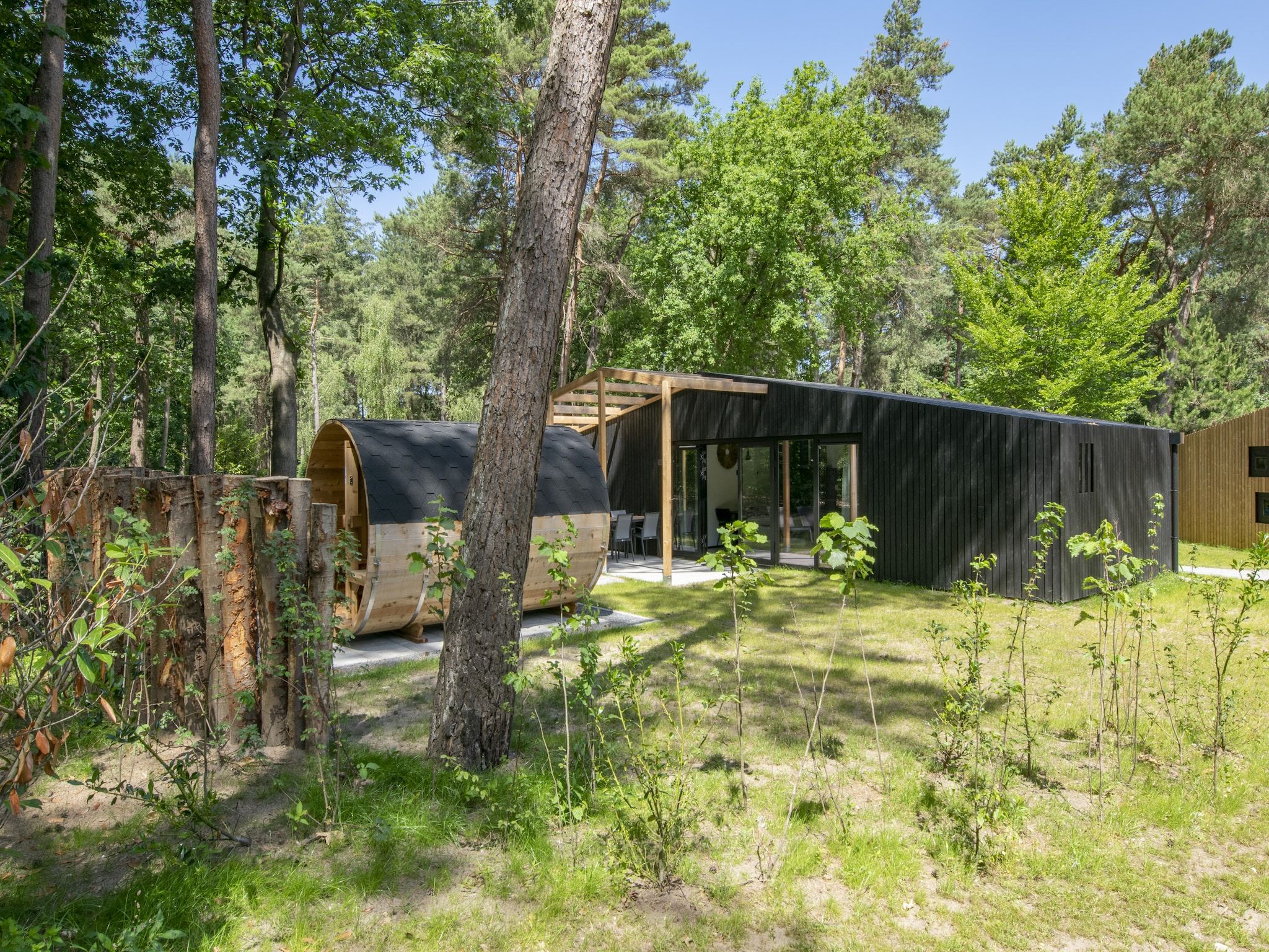 De tuin van Bospark 't Wolfsven 17 in Mierlo