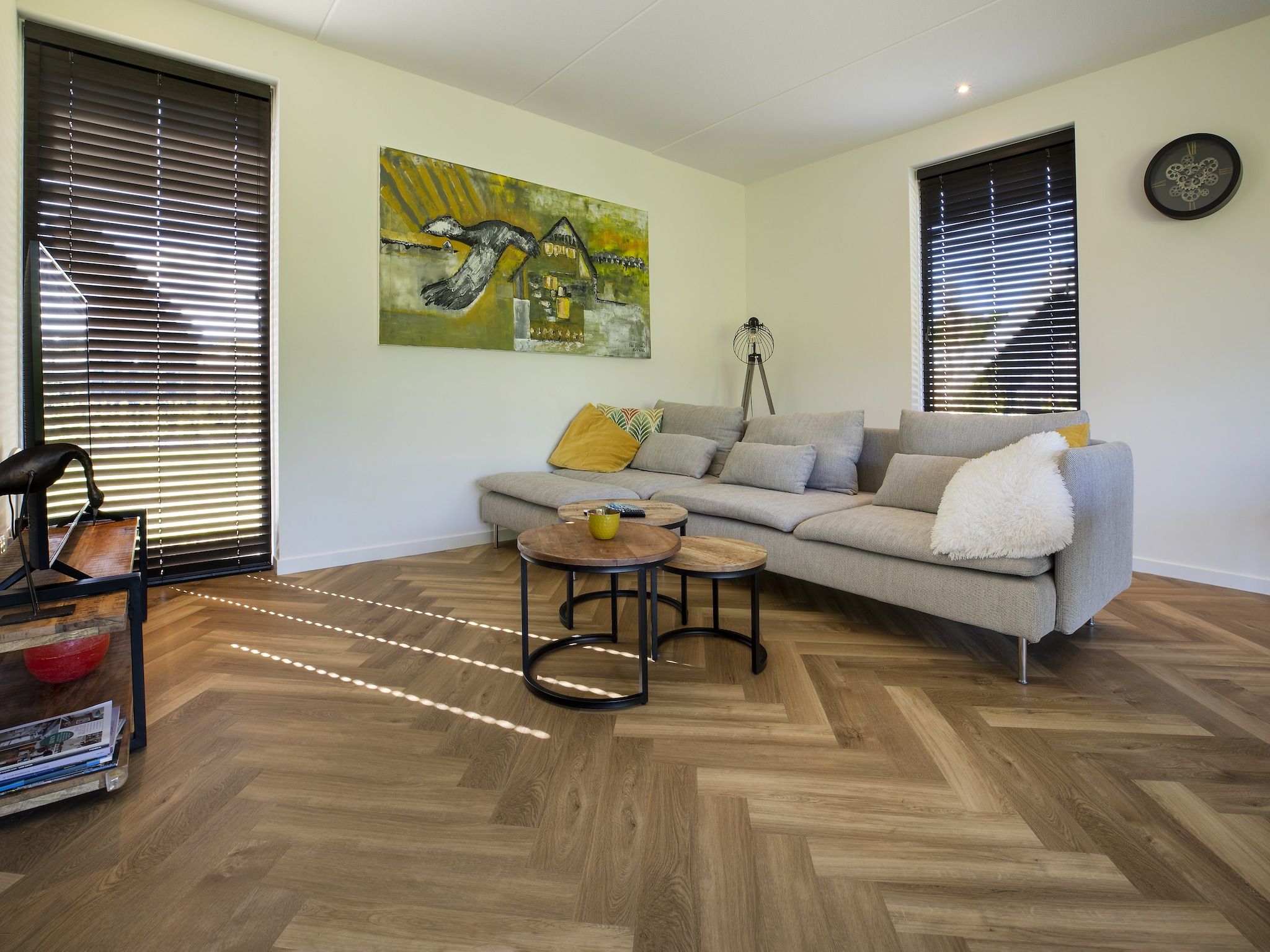 De woonkamer van Landgoed Eysinga State 5 in Sint Nicolaasga