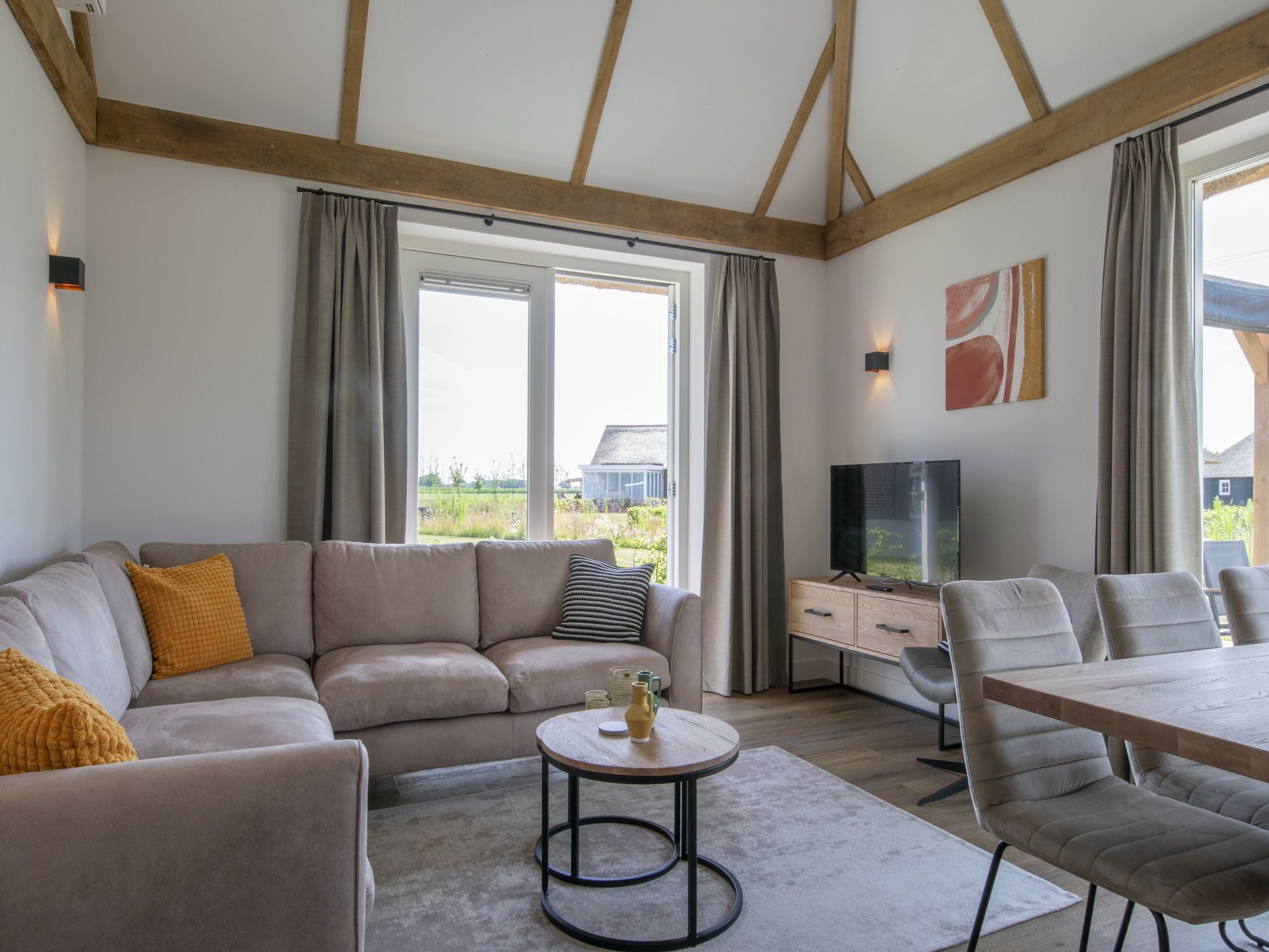 De woonkamer van Vakantiepark De Heihorsten 4 in Someren