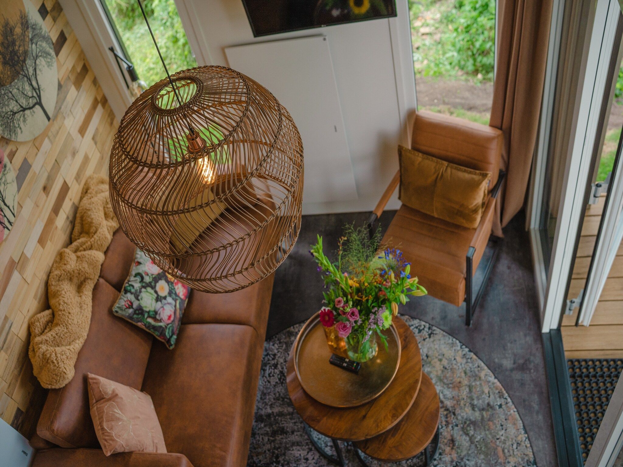 De woonkamer van MarinaPark Bad Nederrijn 4 in Maurik