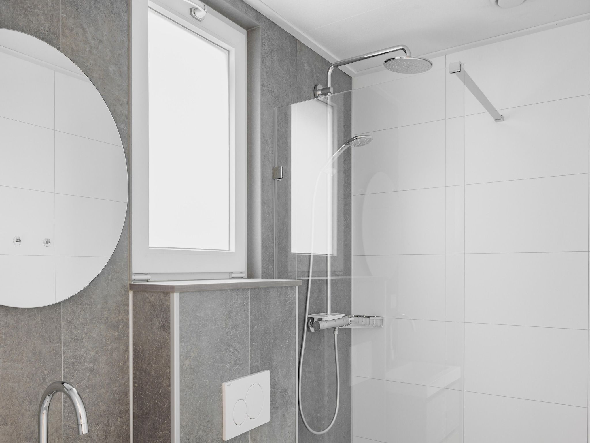 De badkamer van Noordzee Résidence De Banjaard 22 in Kamperland