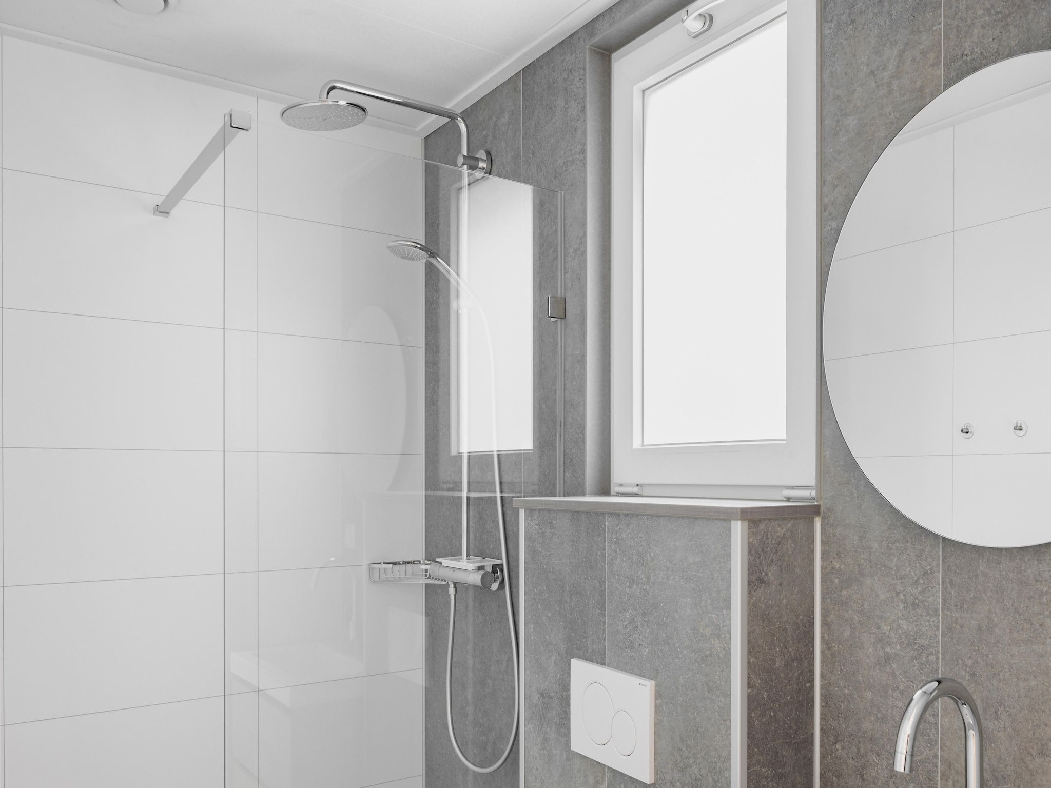 De badkamer van Noordzee Résidence De Banjaard 23 in Kamperland