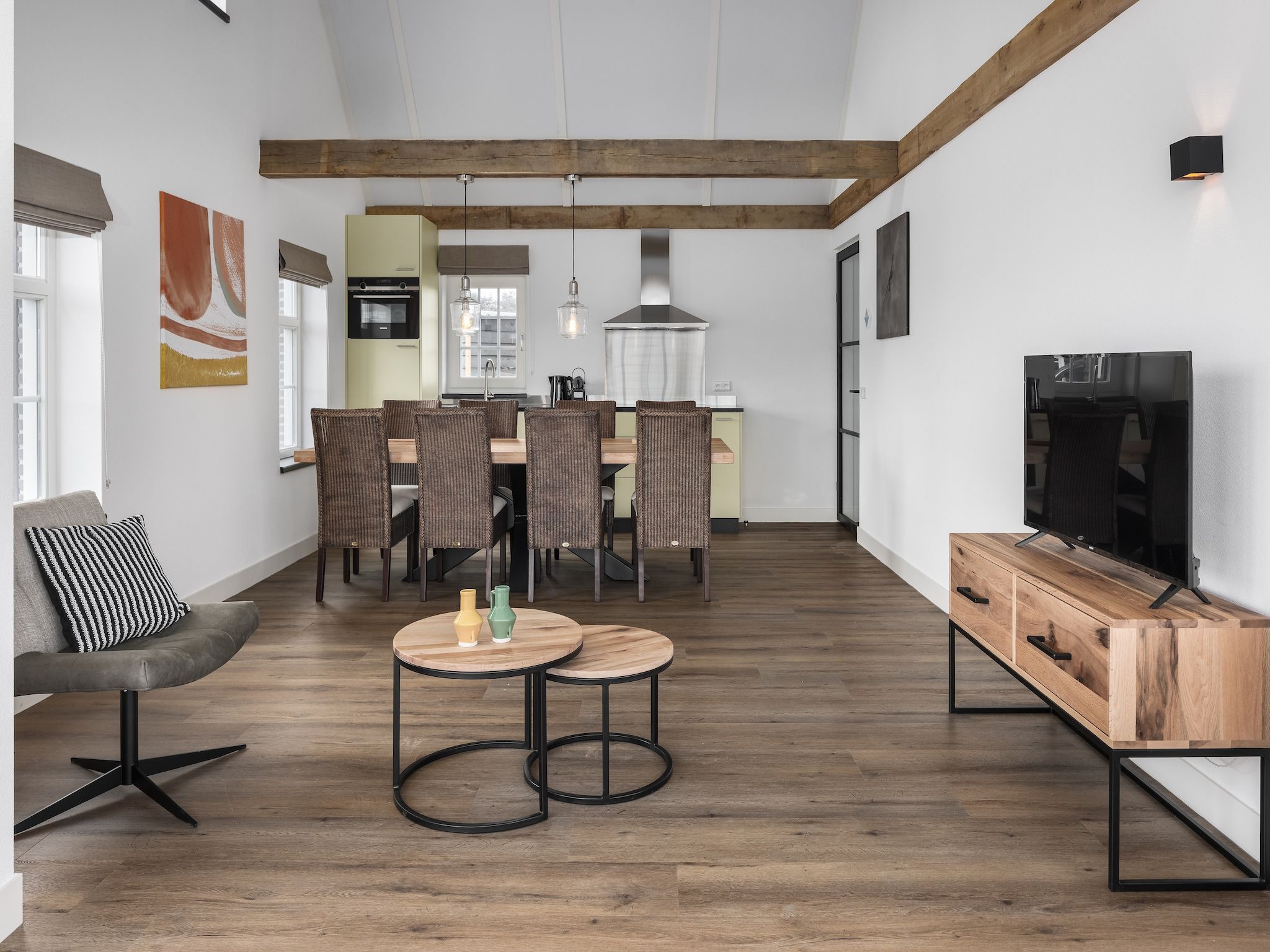 De woonkamer van Vakantiepark De Heihorsten 9 in Someren