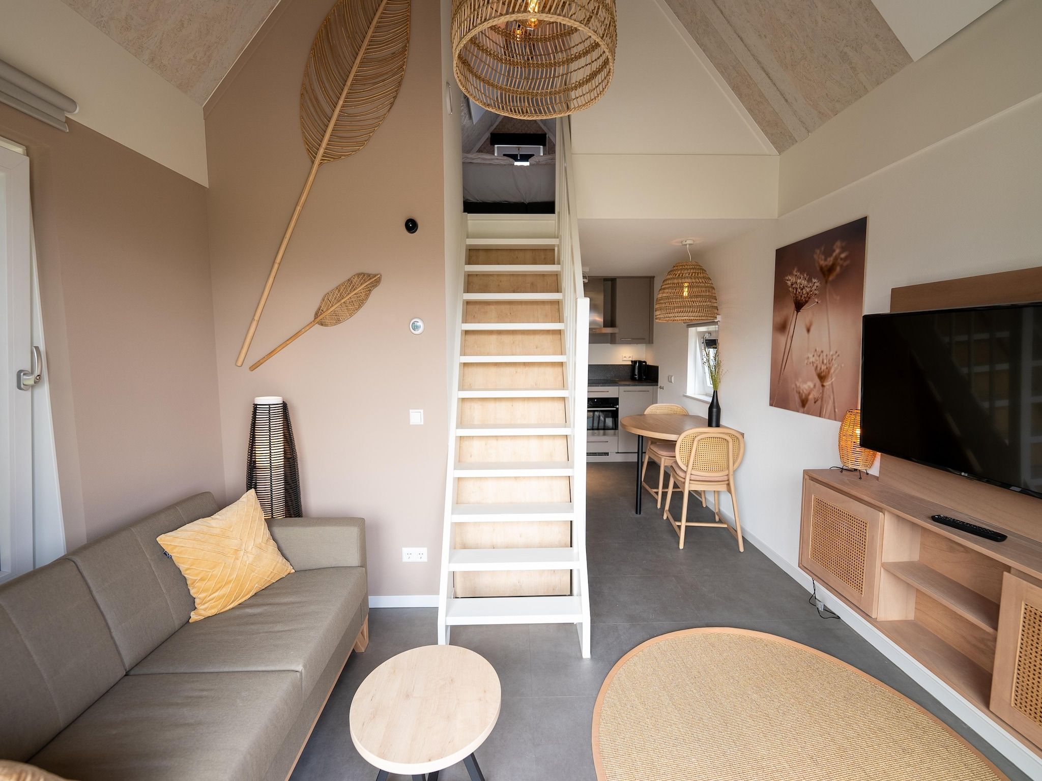 De woonkamer van Vakantiepark Zeebad 13 in Breskens