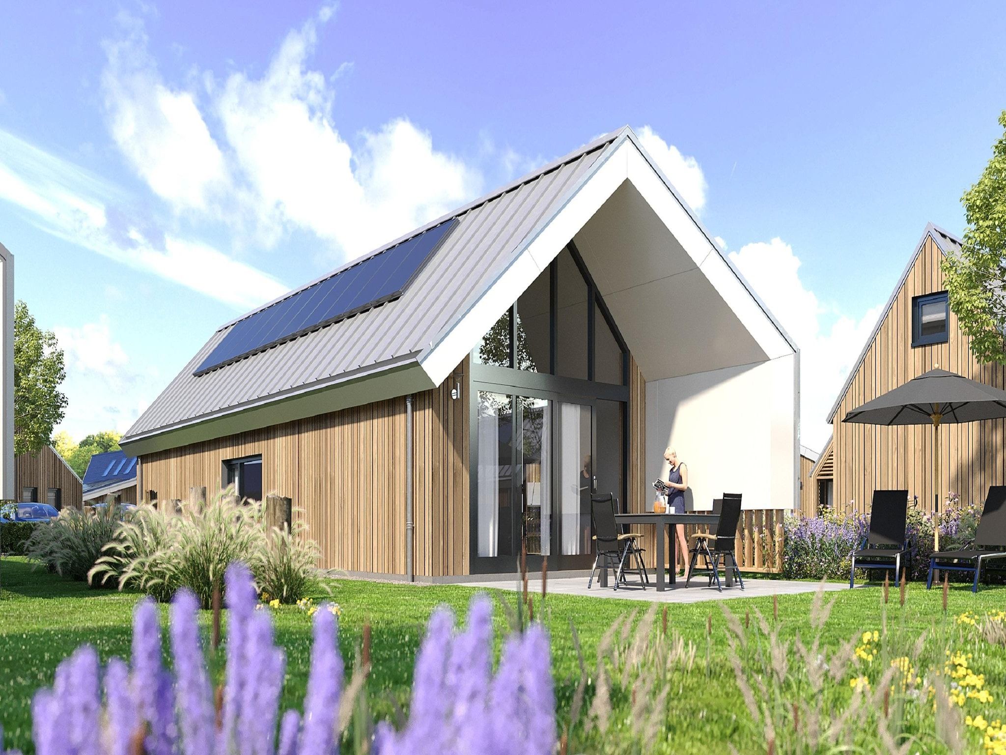 De buitenkant van Vakantiepark Zeebad 14 in Breskens