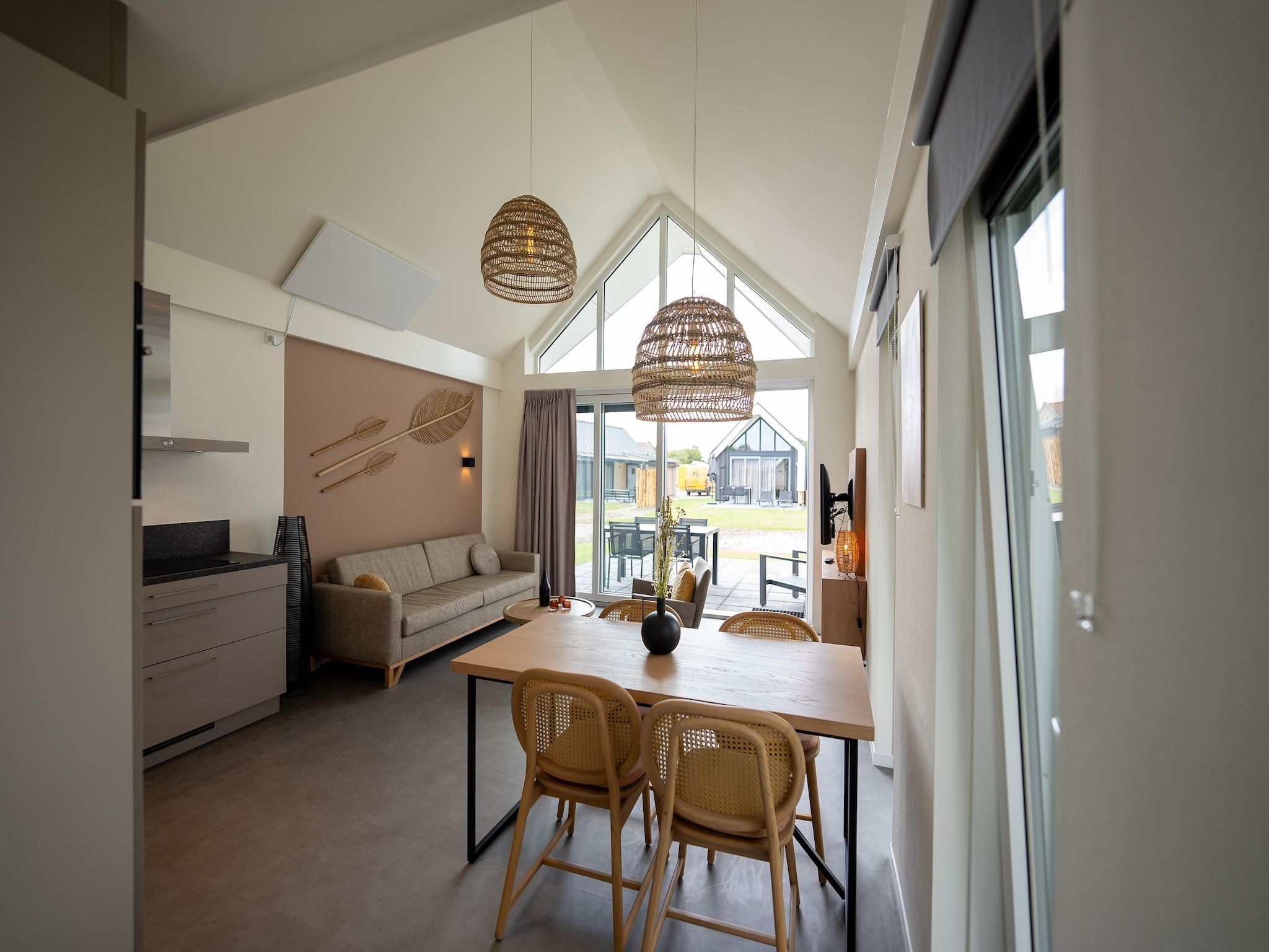 De woonkamer van Vakantiepark Zeebad 14 in Breskens