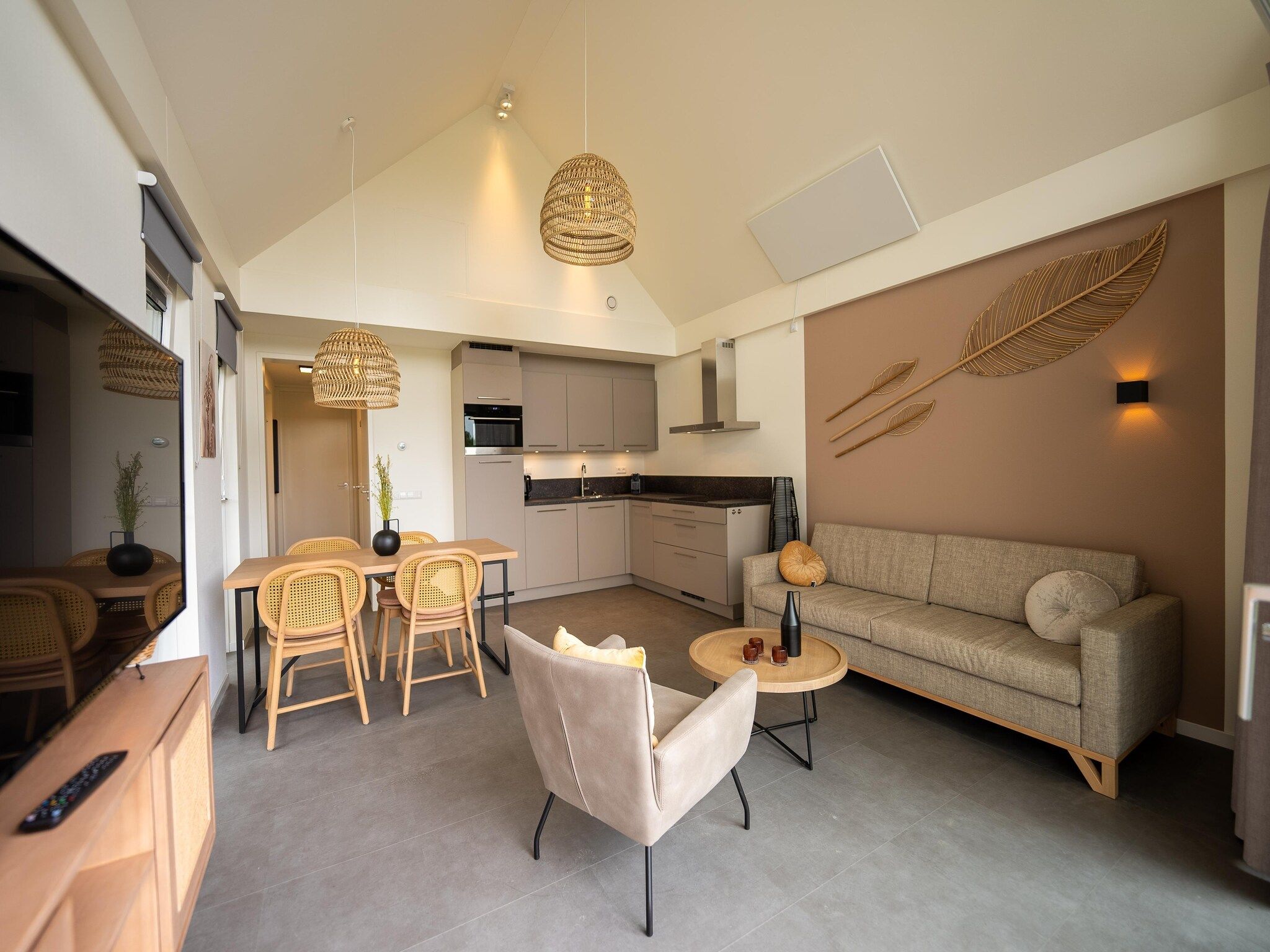 De woonkamer van Vakantiepark Zeebad 14 in Breskens