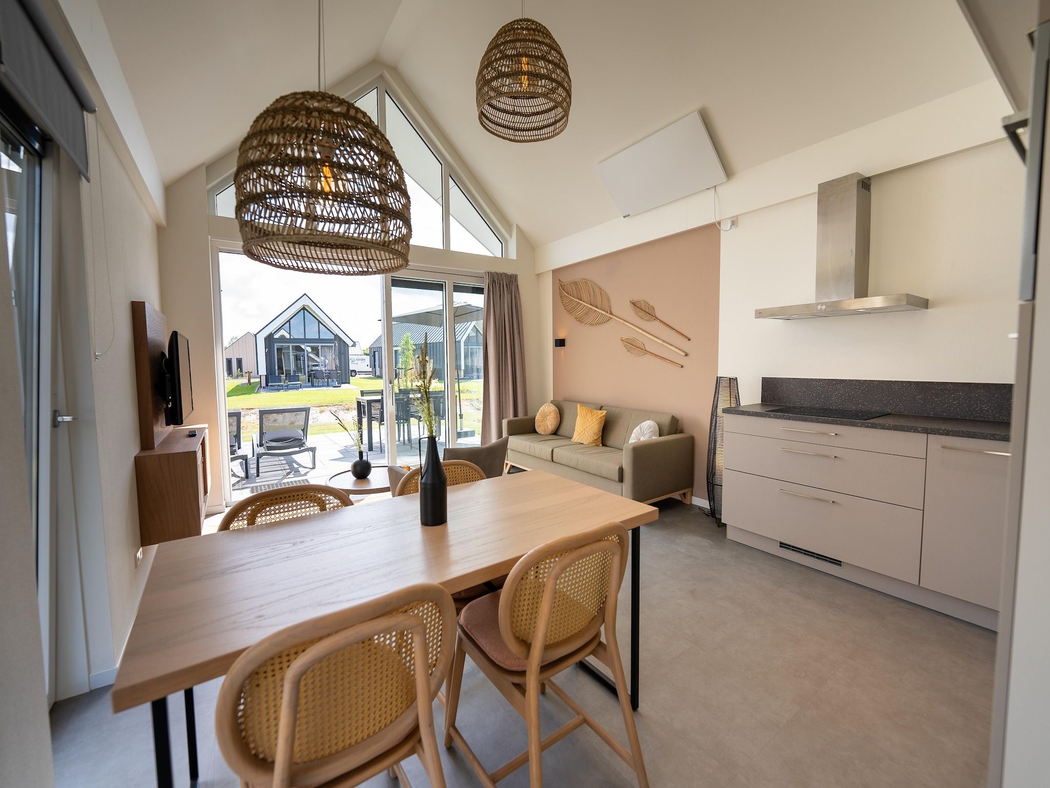 De woonkamer van Vakantiepark Zeebad 15 in Breskens