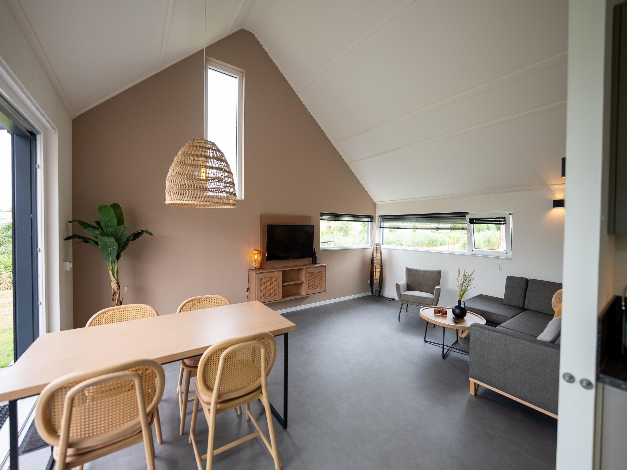 De woonkamer van Vakantiepark Zeebad 16 in Breskens