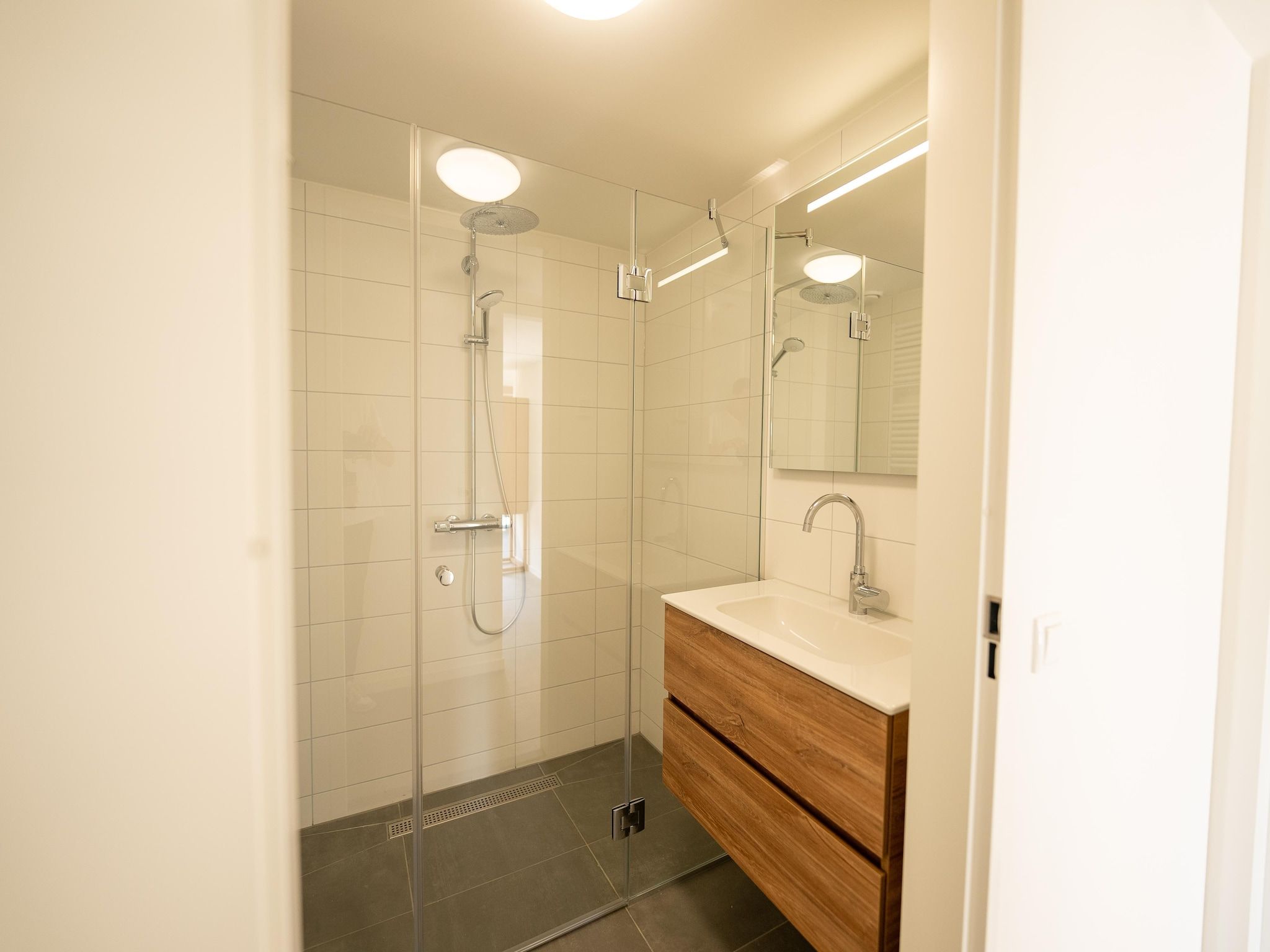 De badkamer van Vakantiepark Zeebad 19 in Breskens