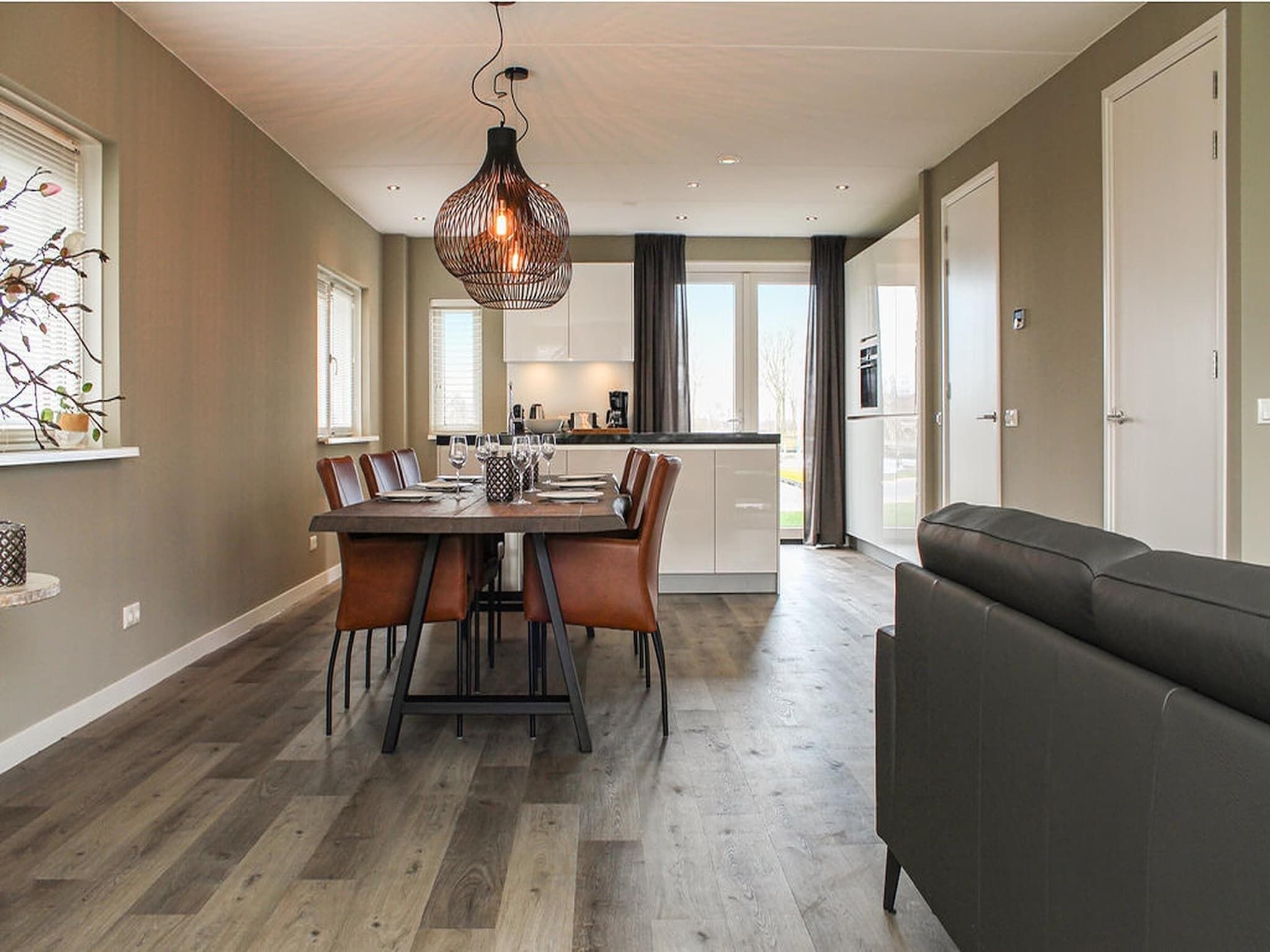 De eetkamer van Recreatiepark Idskenhuizen 2 in Idskenhuizen