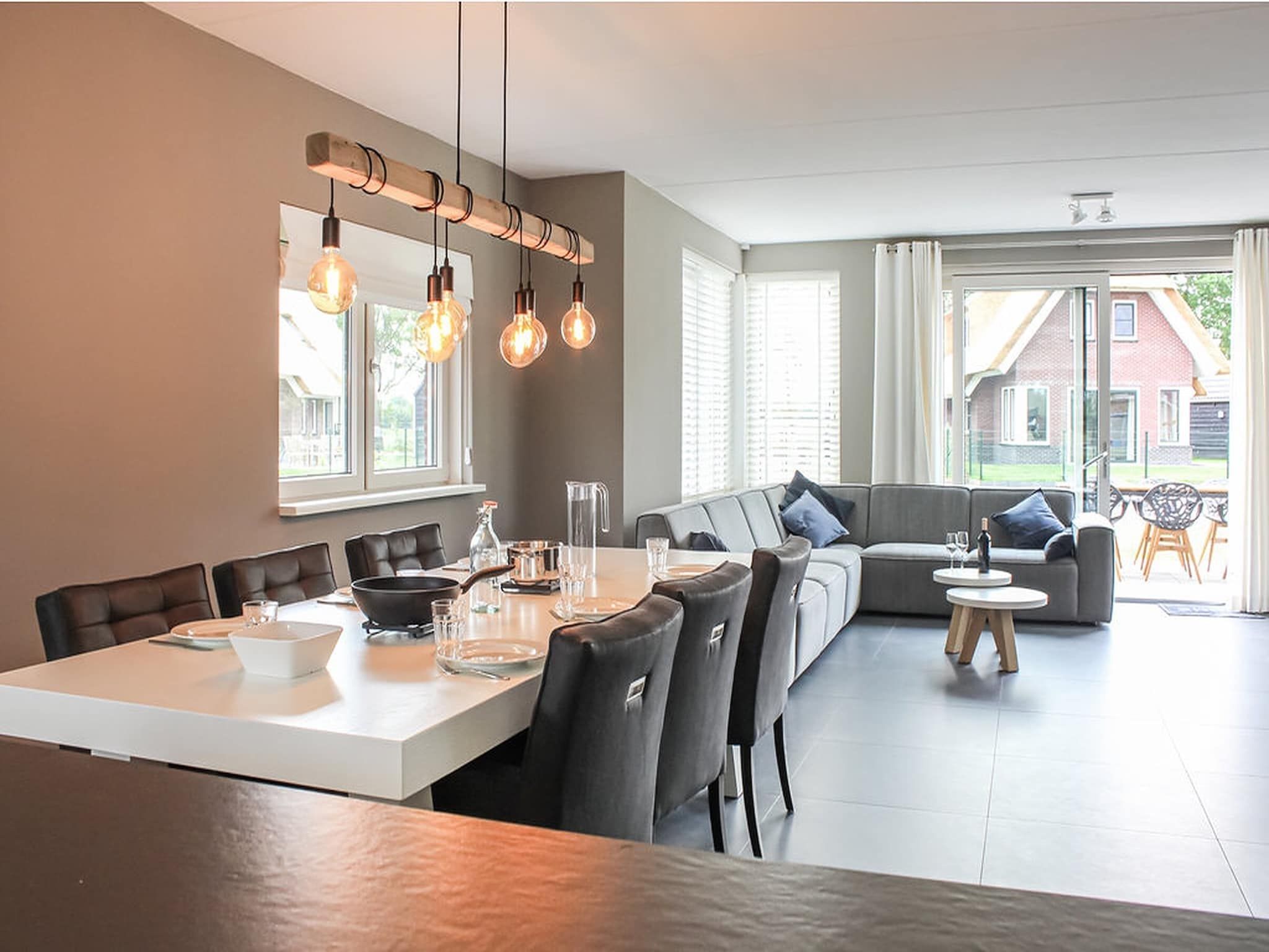 De woonkamer van Recreatiepark Idskenhuizen 1 in Idskenhuizen