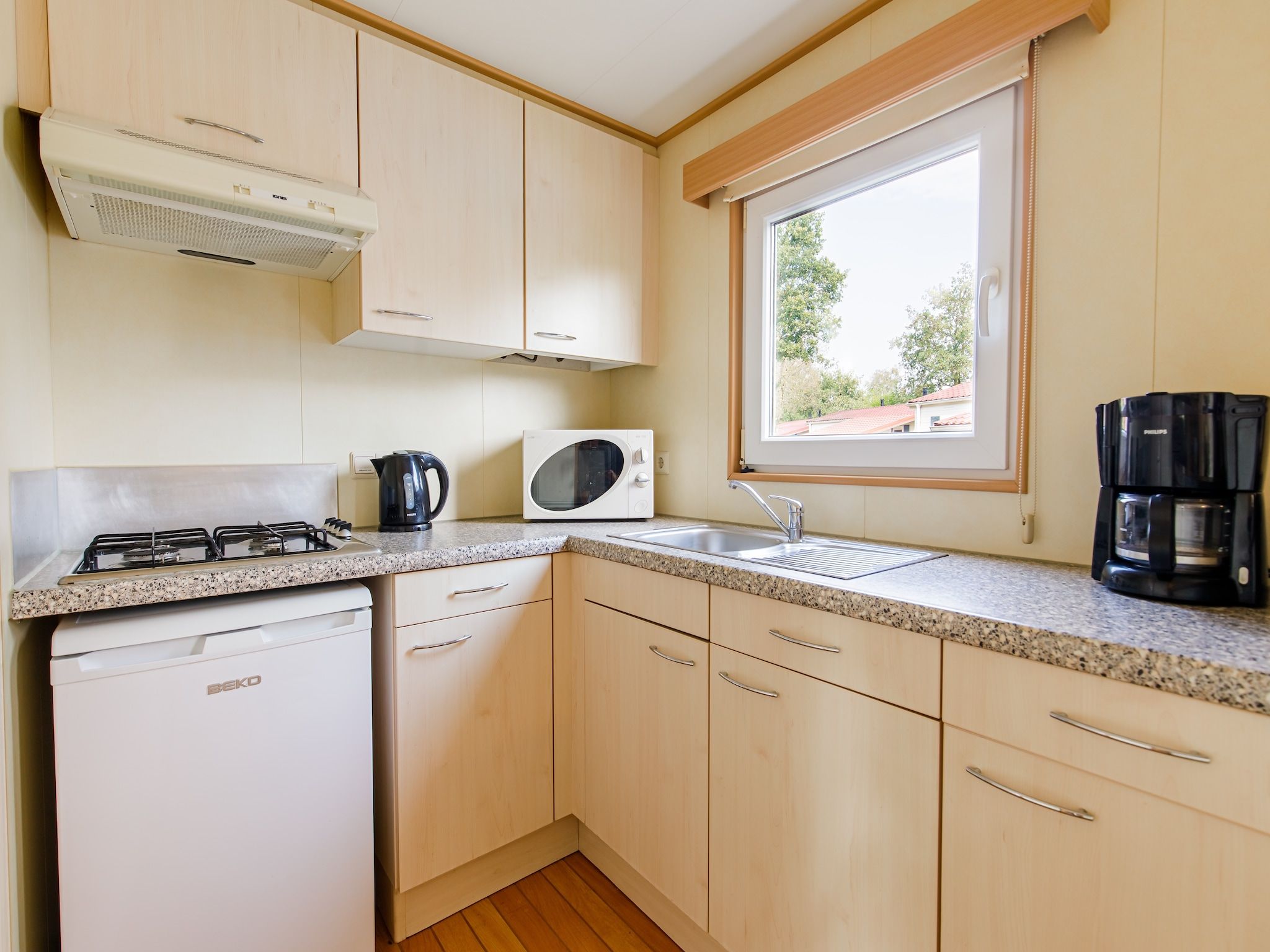 De keuken van Vakantiepark Leukermeer 1 in Well