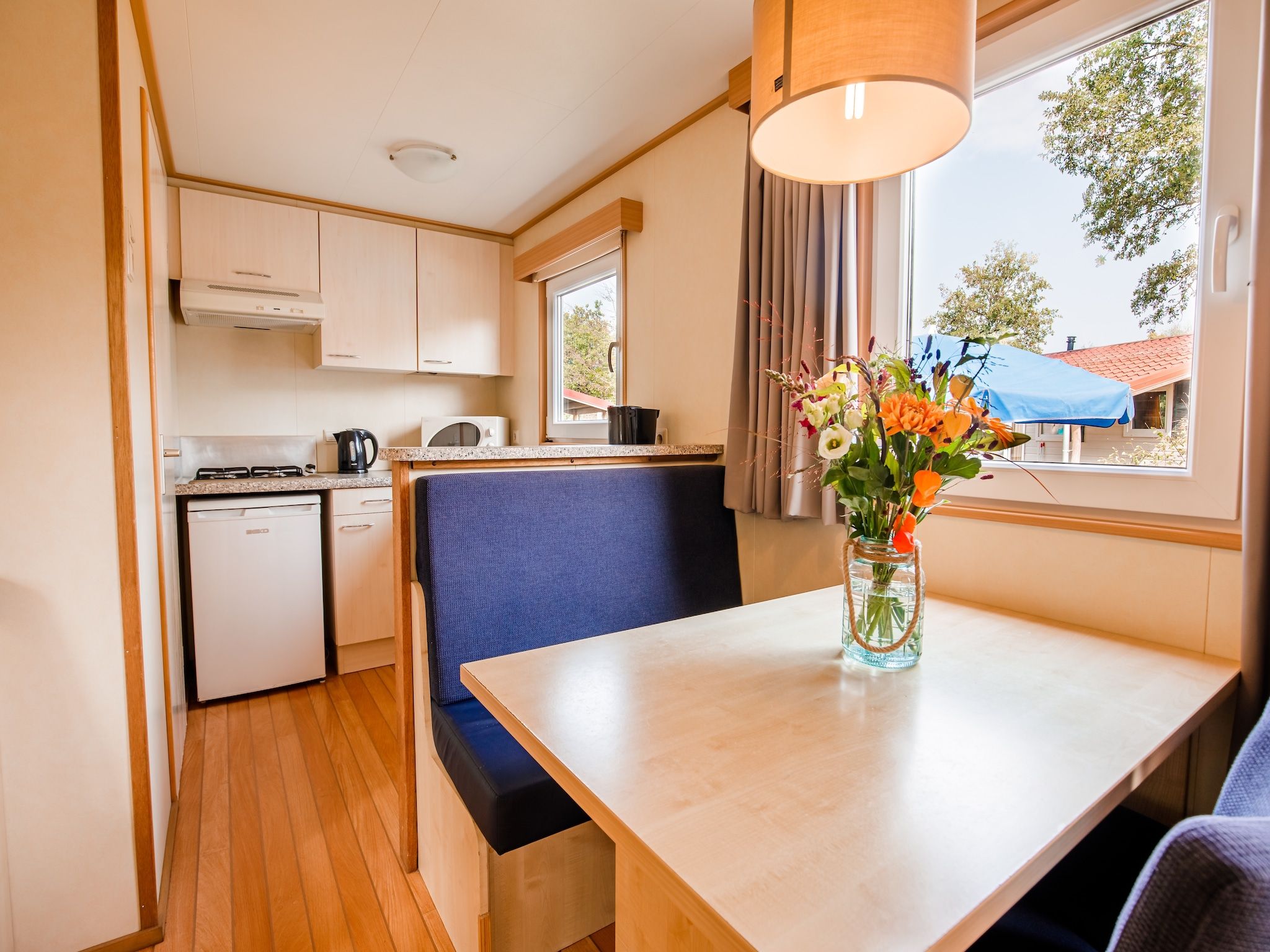 De keuken van Vakantiepark Leukermeer 1 in Well