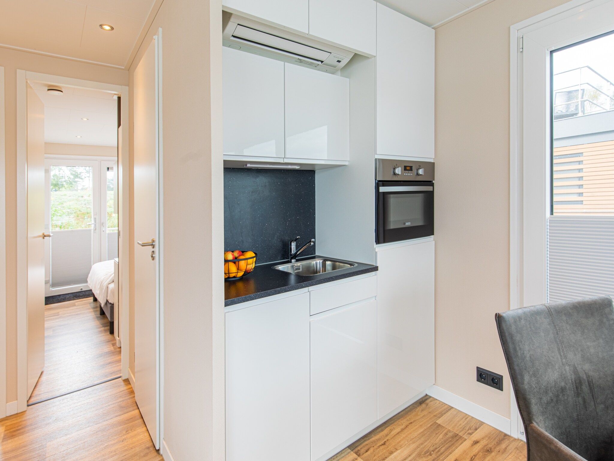 De keuken van Vakantiepark Leukermeer 9 in Well