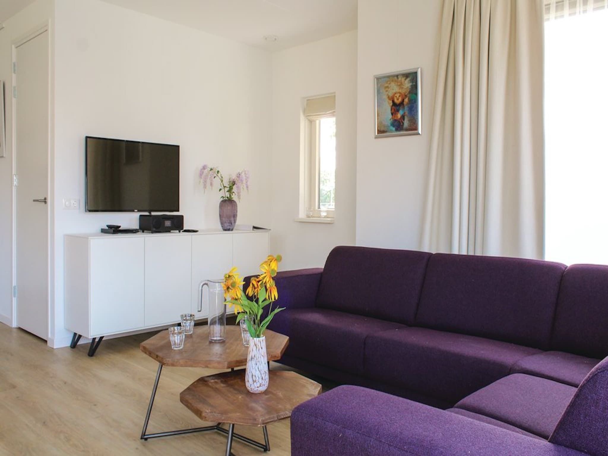 De woonkamer van Recreatiepark Idskenhuizen 4 in Idskenhuizen