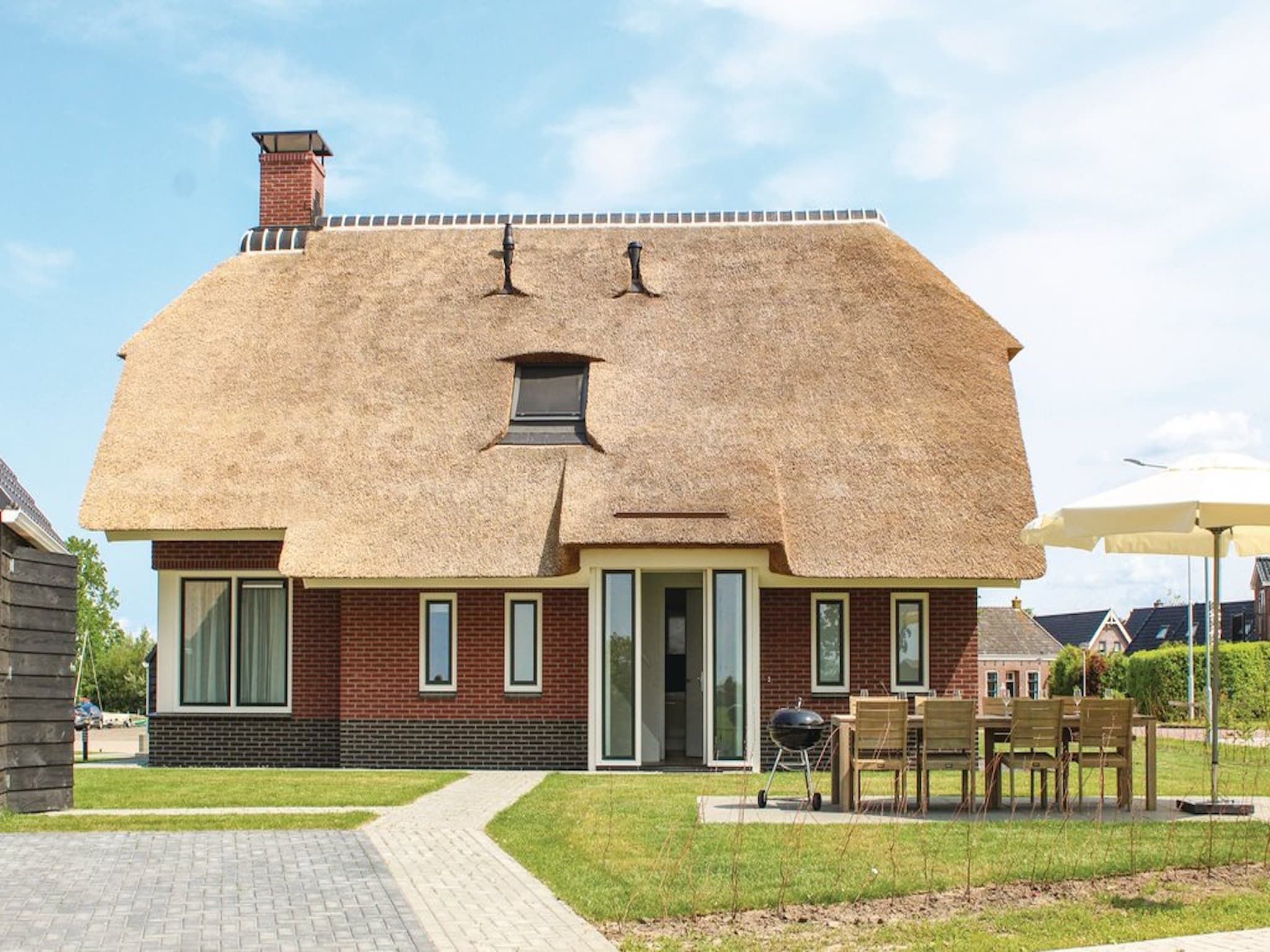 De tuin van Recreatiepark Idskenhuizen 4 in Idskenhuizen