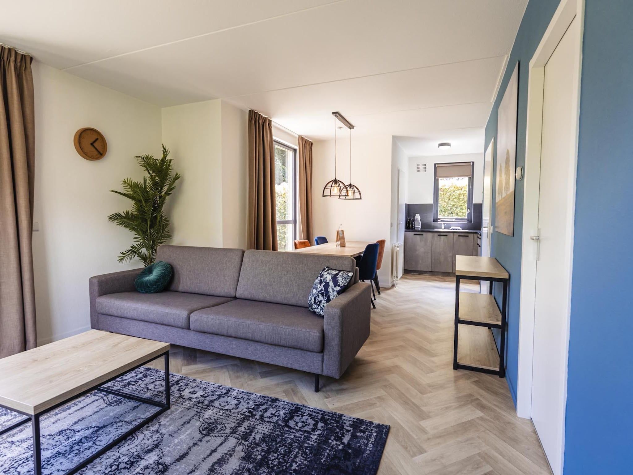 De woonkamer van Vakantiepark 't Broeckhuys 1 in Ewijk