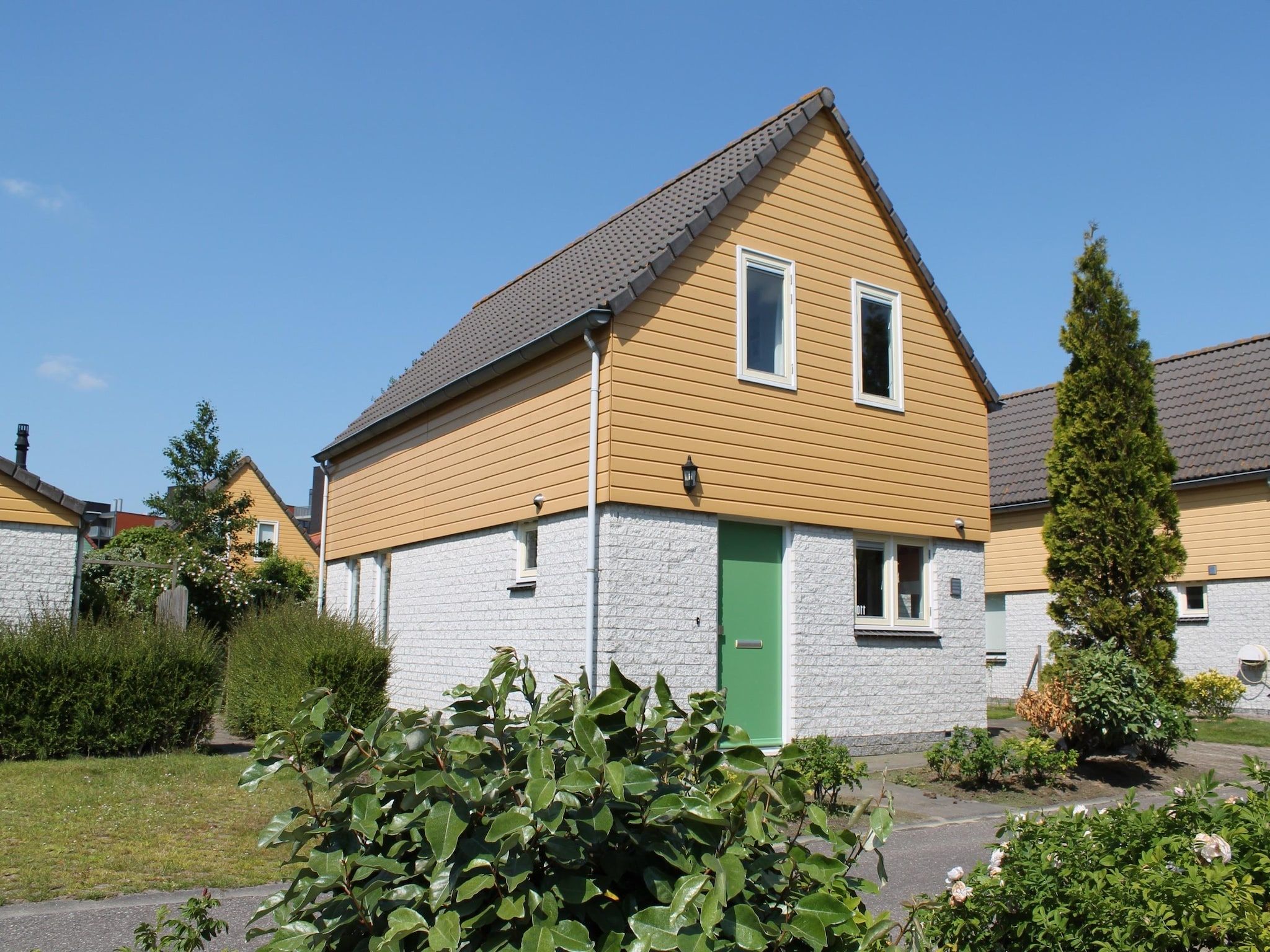 De buitenkant van Villapark De Oesterbaai 110 in Wemeldinge