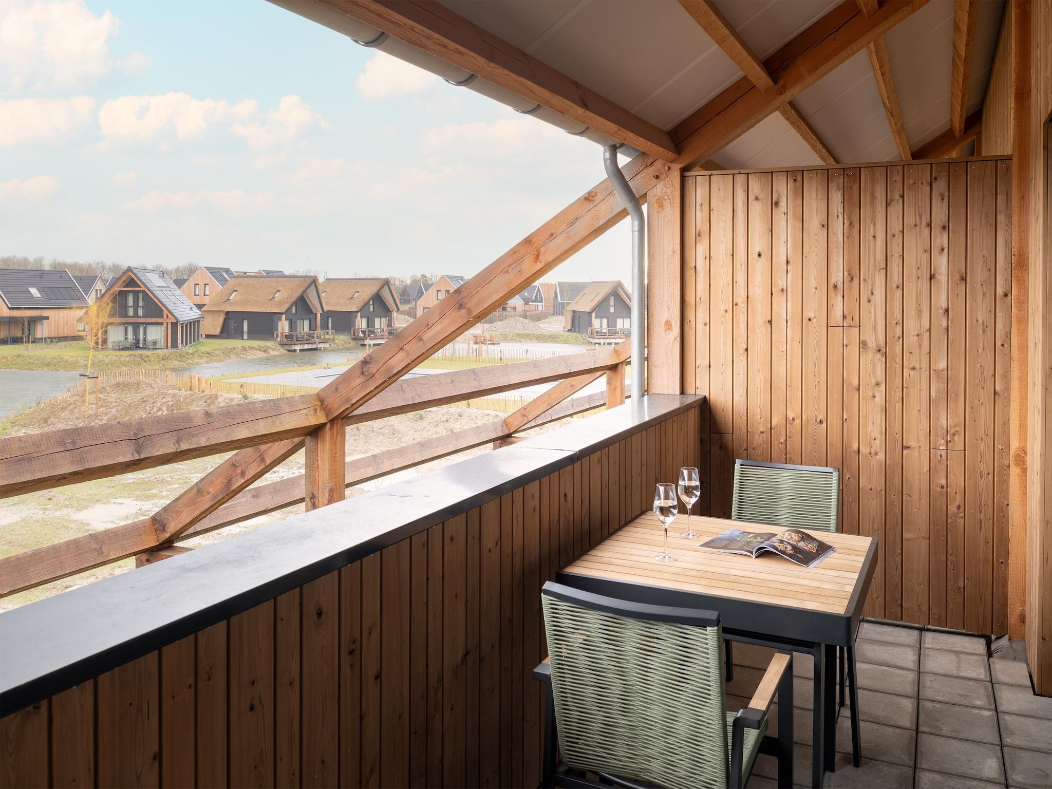 Het terras van Resort Nieuwvliet-Bad 2 in Nieuwvliet