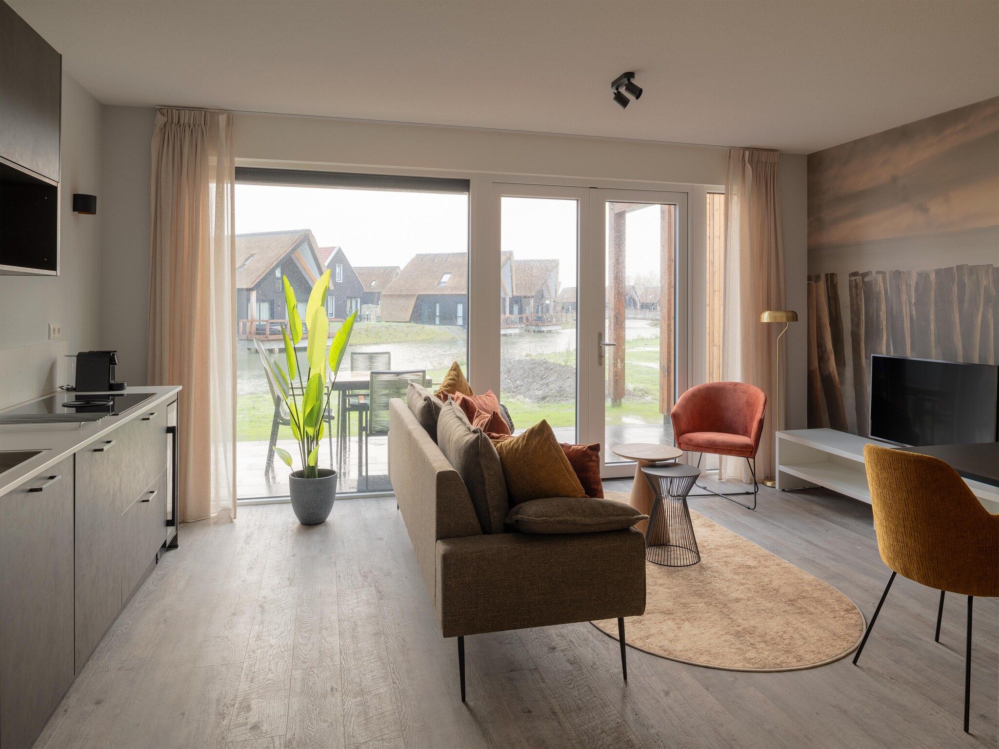 De keuken van Resort Nieuwvliet-Bad 2 in Nieuwvliet