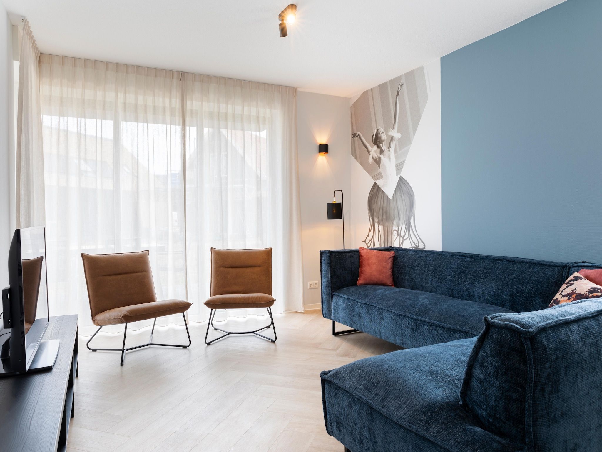 De woonkamer van Resort Nieuwvliet-Bad 3 in Nieuwvliet