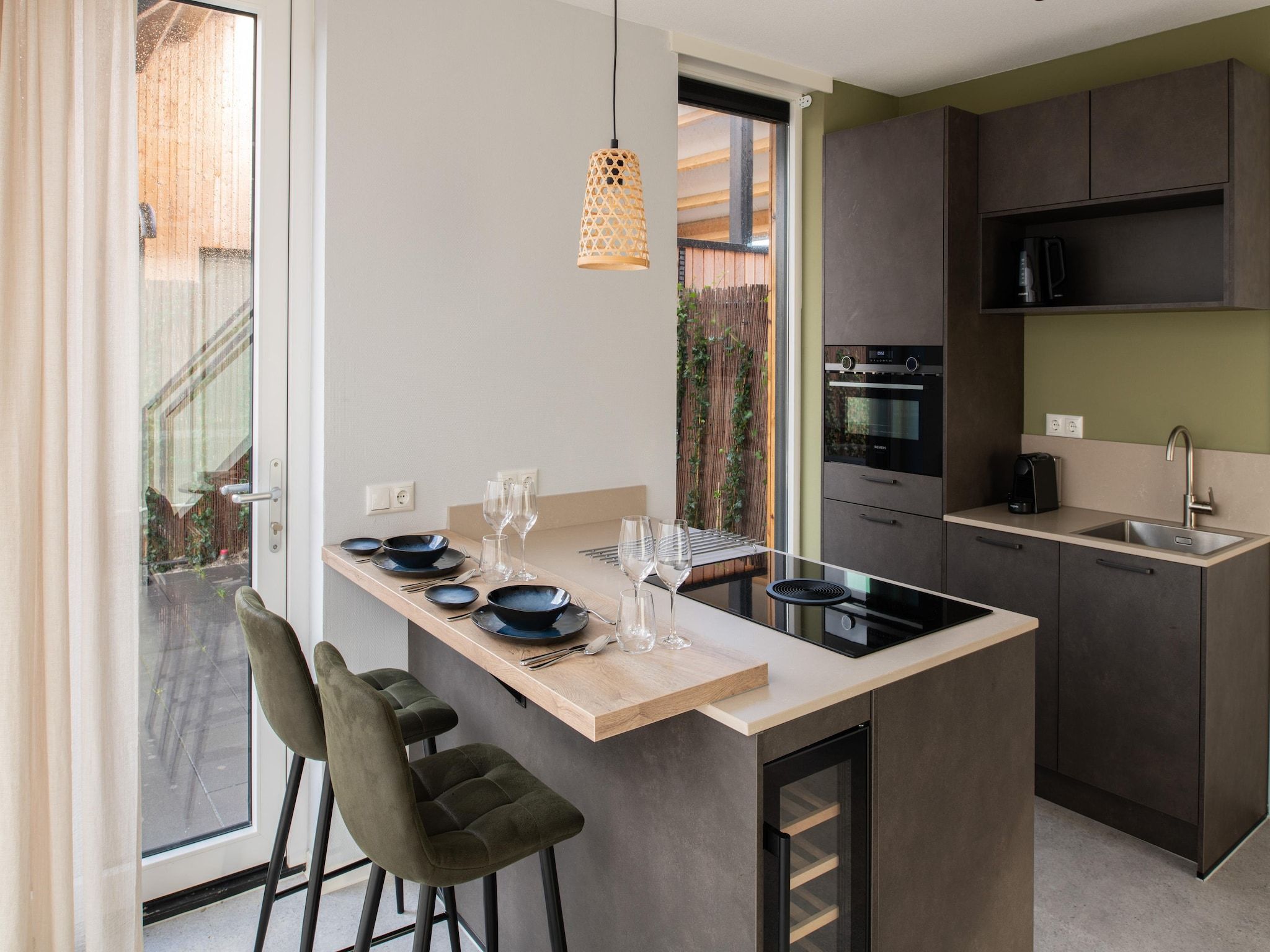 De keuken van Resort Nieuwvliet-Bad 5 in Nieuwvliet