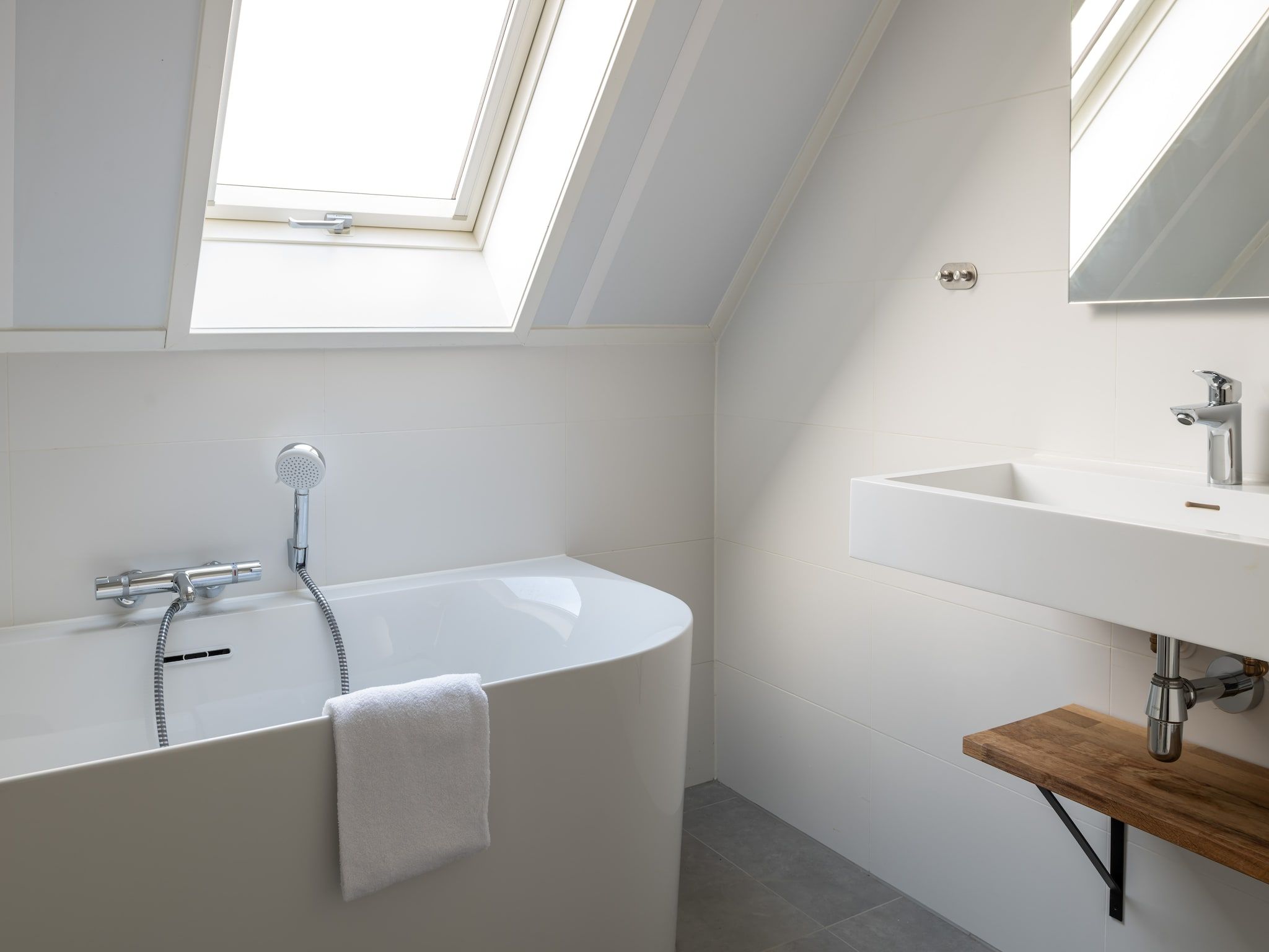 De badkamer van Resort Nieuwvliet-Bad 6 in Nieuwvliet