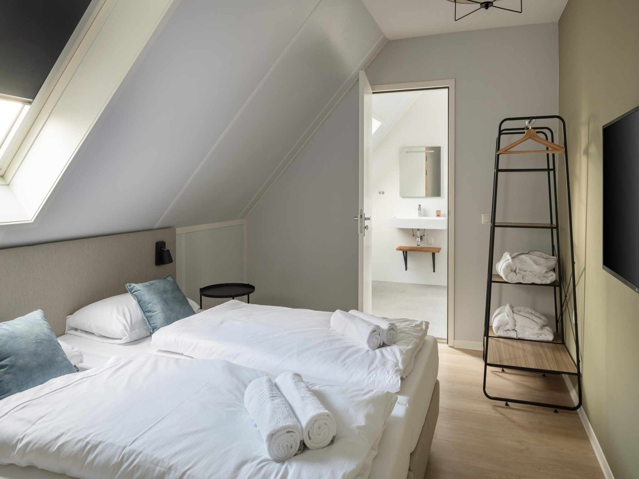 Een slaapkamer van Resort Nieuwvliet-Bad 6 in Nieuwvliet