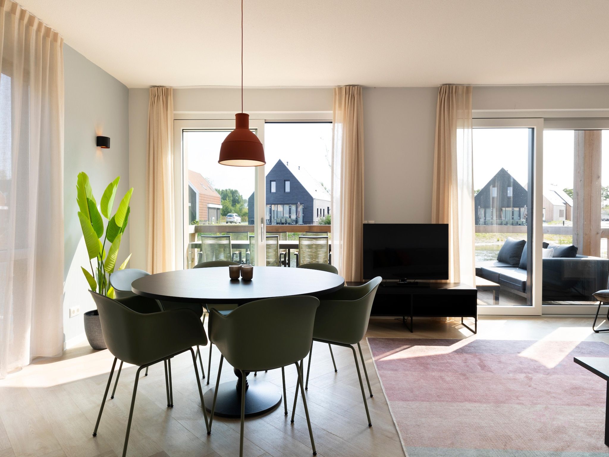 De woonkamer van Resort Nieuwvliet-Bad 13 in Nieuwvliet