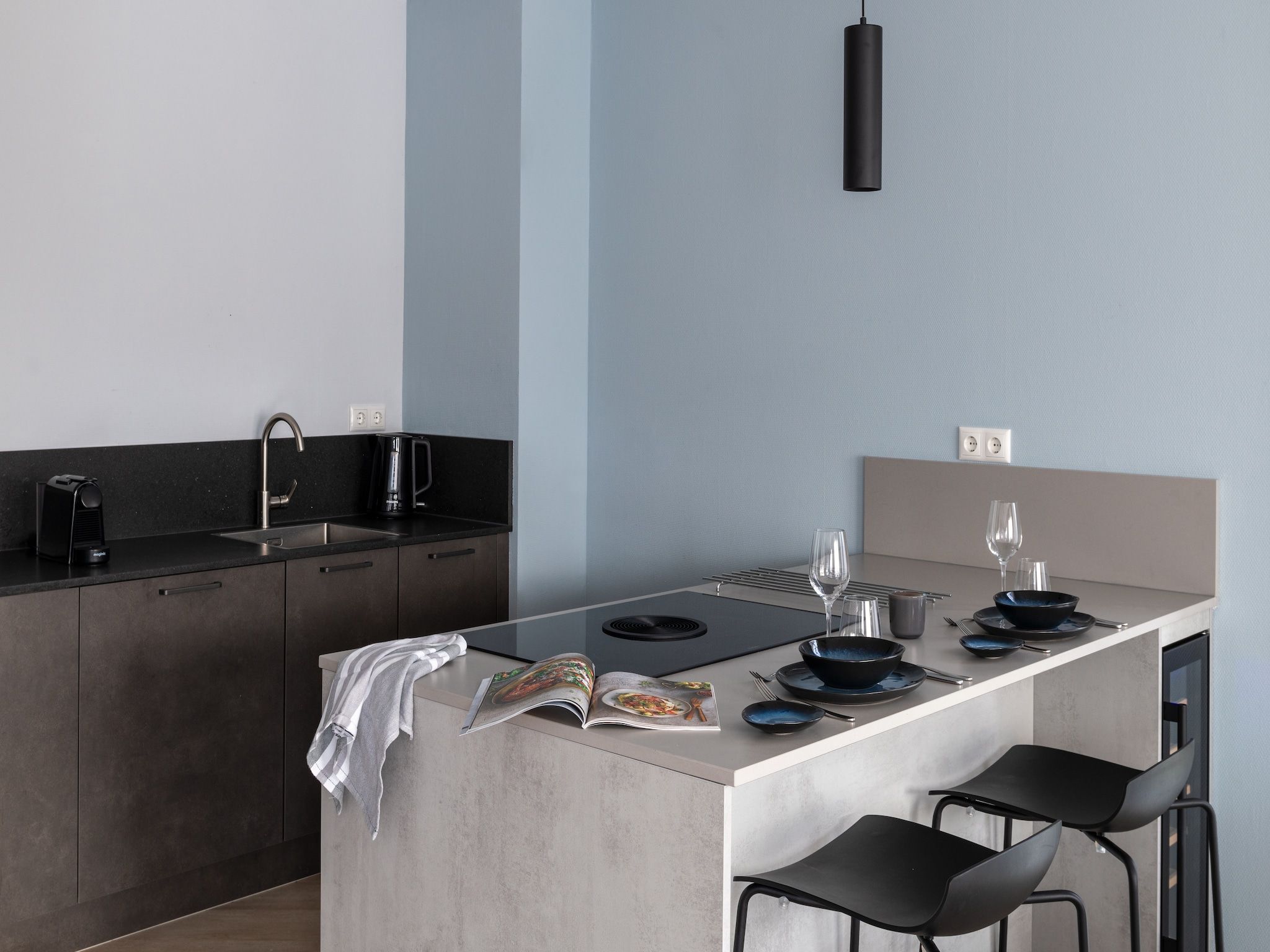 De keuken van Resort Nieuwvliet-Bad 14 in Nieuwvliet