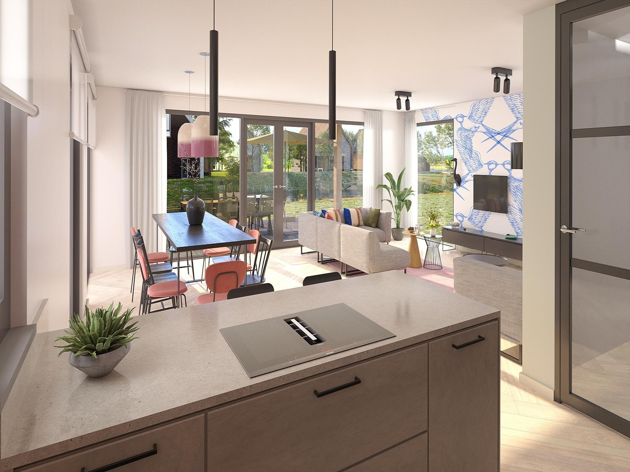 De keuken van Resort Nieuwvliet-Bad 17 in Nieuwvliet