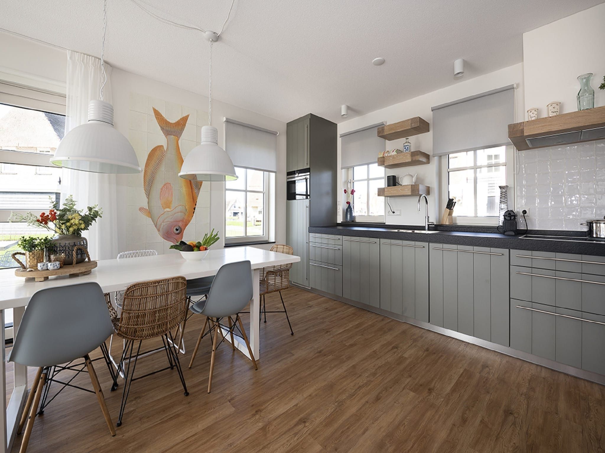 De keuken van Friese Meren Villa's 22 in Delfstrahuizen