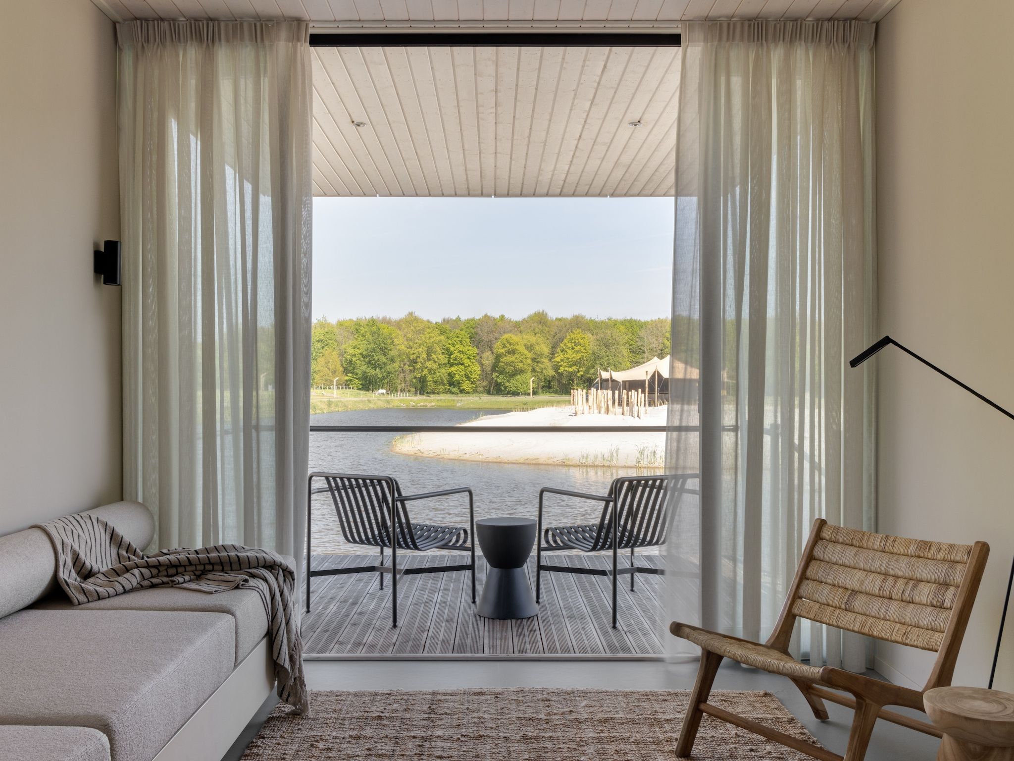 Het uitzicht vanaf Resort de Parel 14 in Zeewolde