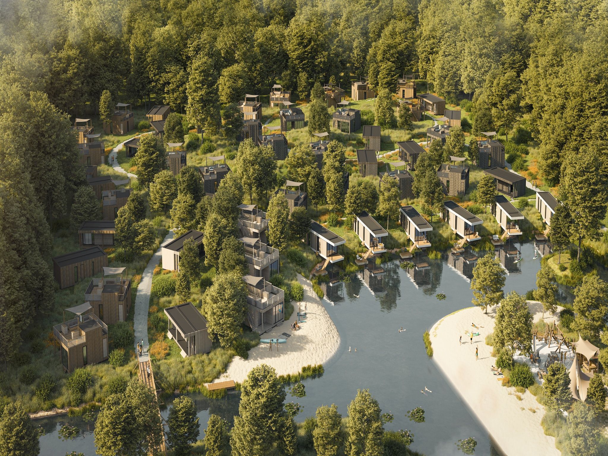 Parkfaciliteiten bij Resort de Parel 15 in Zeewolde