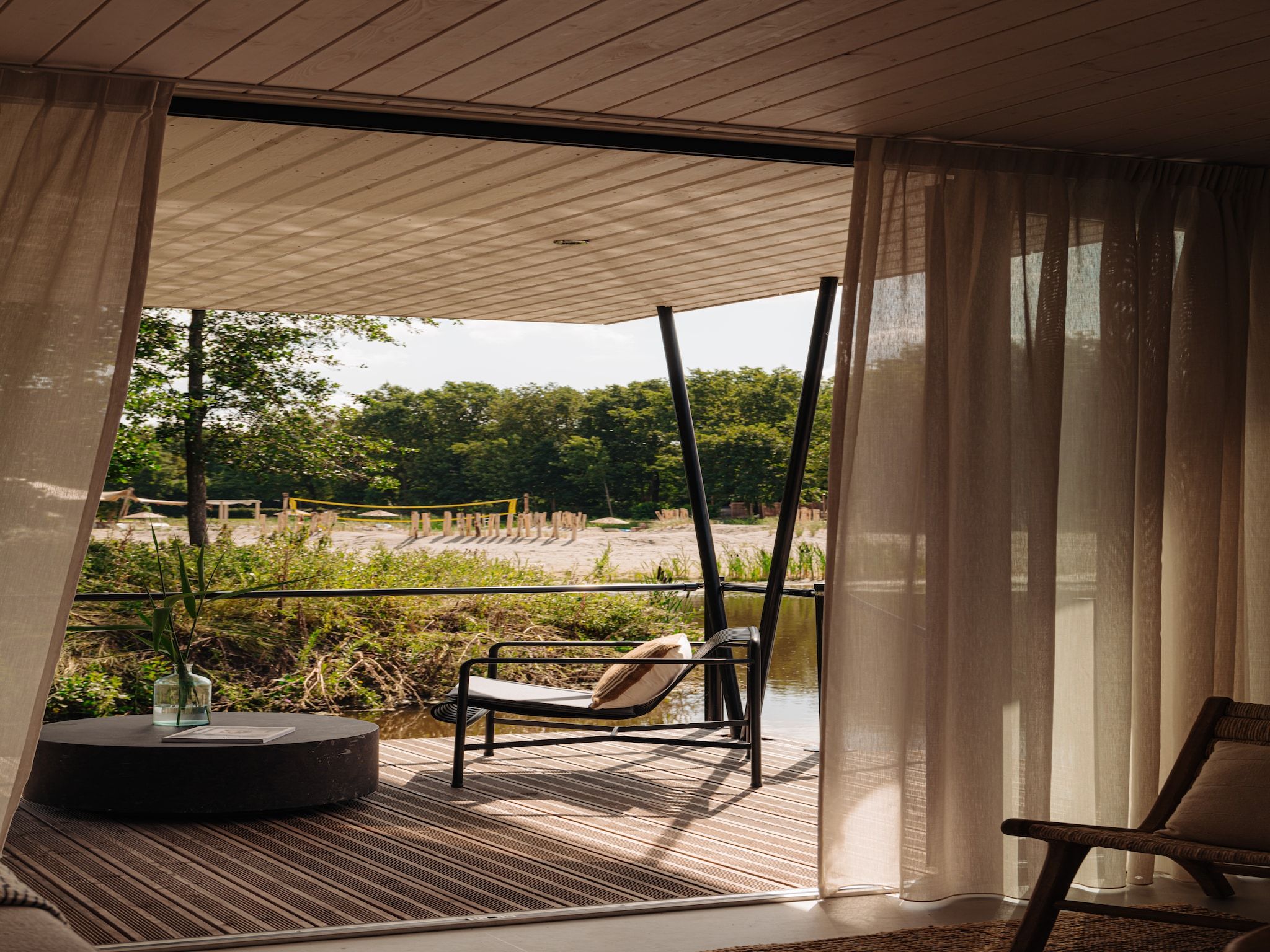 Het uitzicht vanaf Resort de Parel 16 in Zeewolde