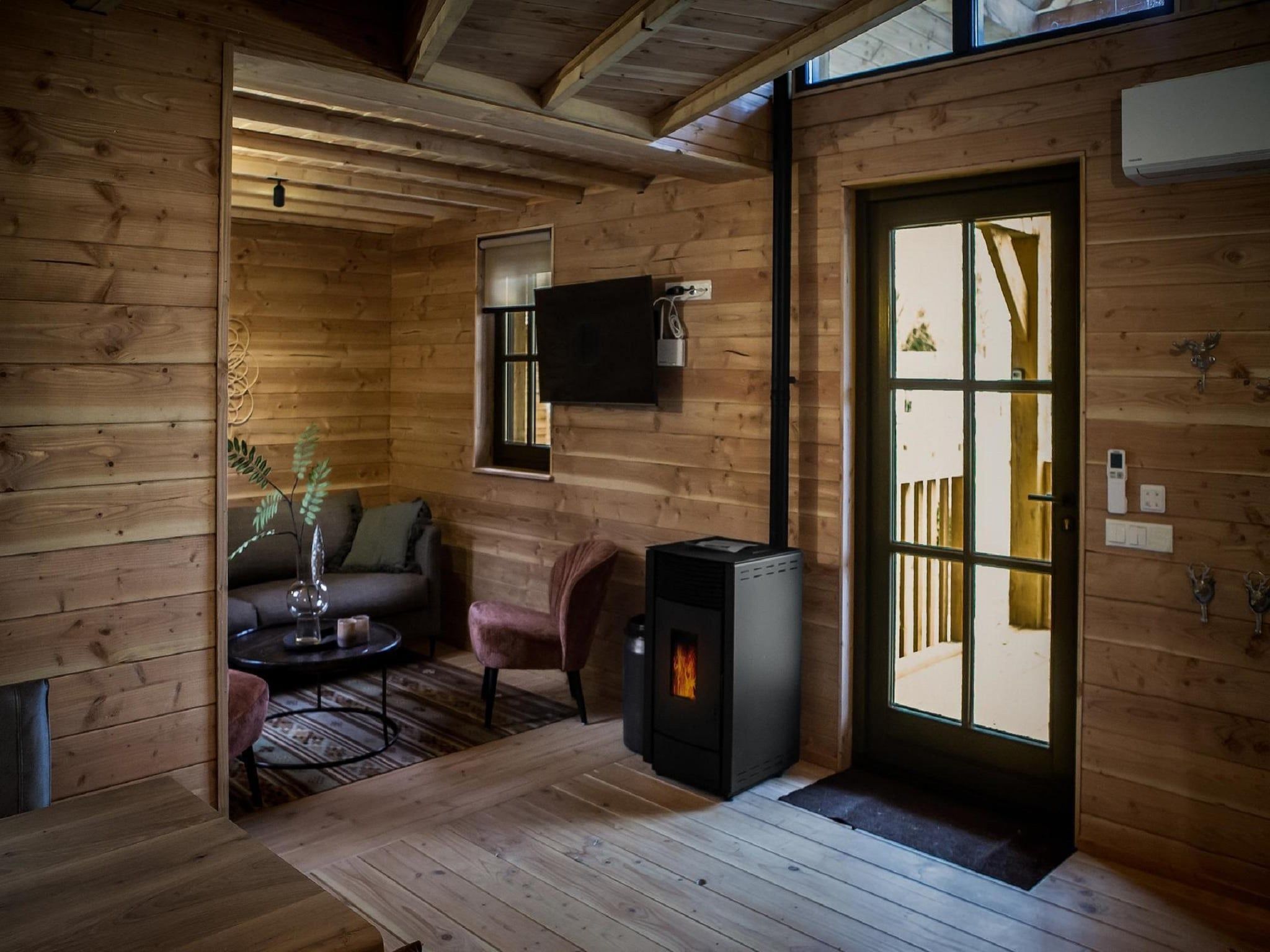 De woonkamer van Vakantiepark Sandberghe 13 in Uden