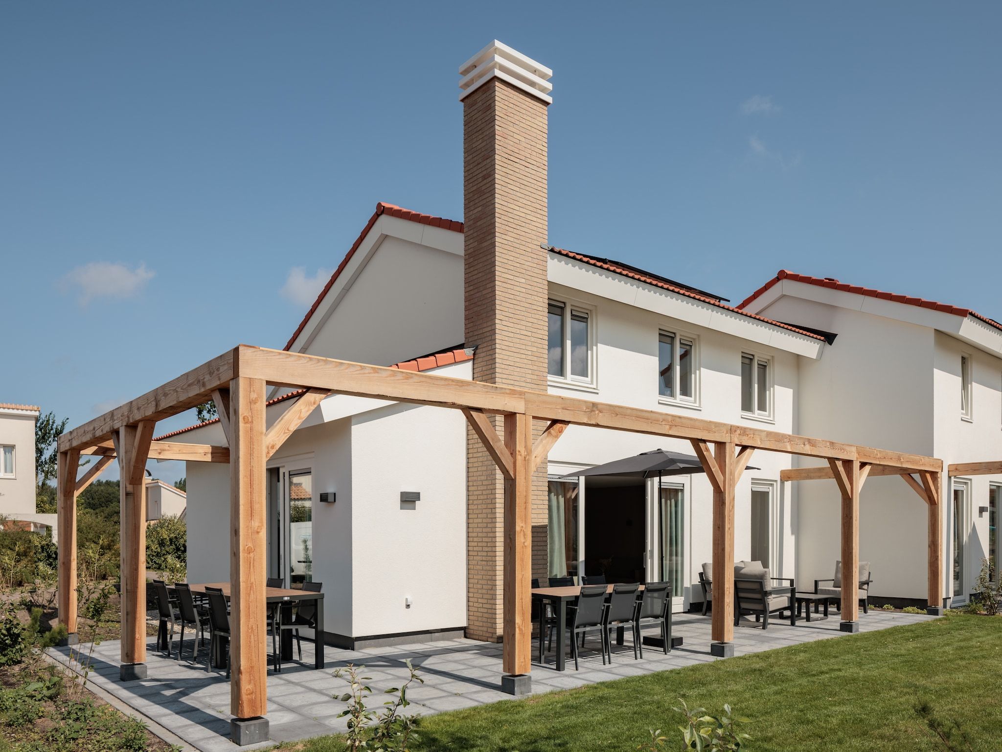 De buitenkant van Duinresort Dunimar 5 in Noordwijkerhout