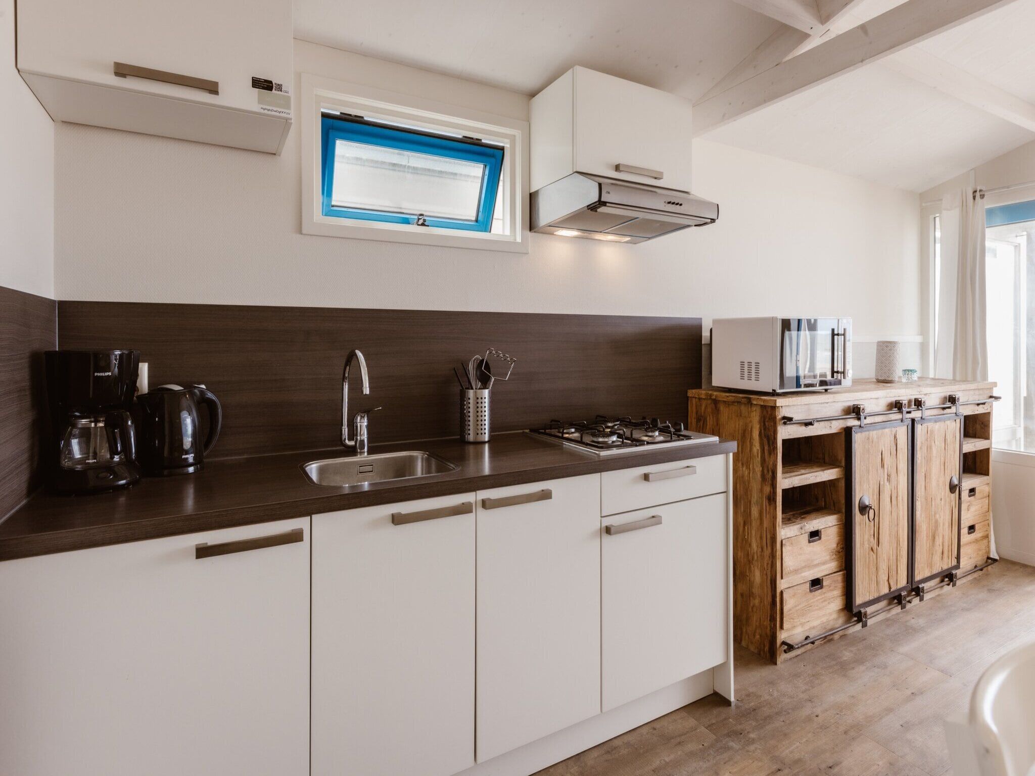 De keuken van Resort Beach Houses Wijk aan Zee 1 in Wijk aan Zee