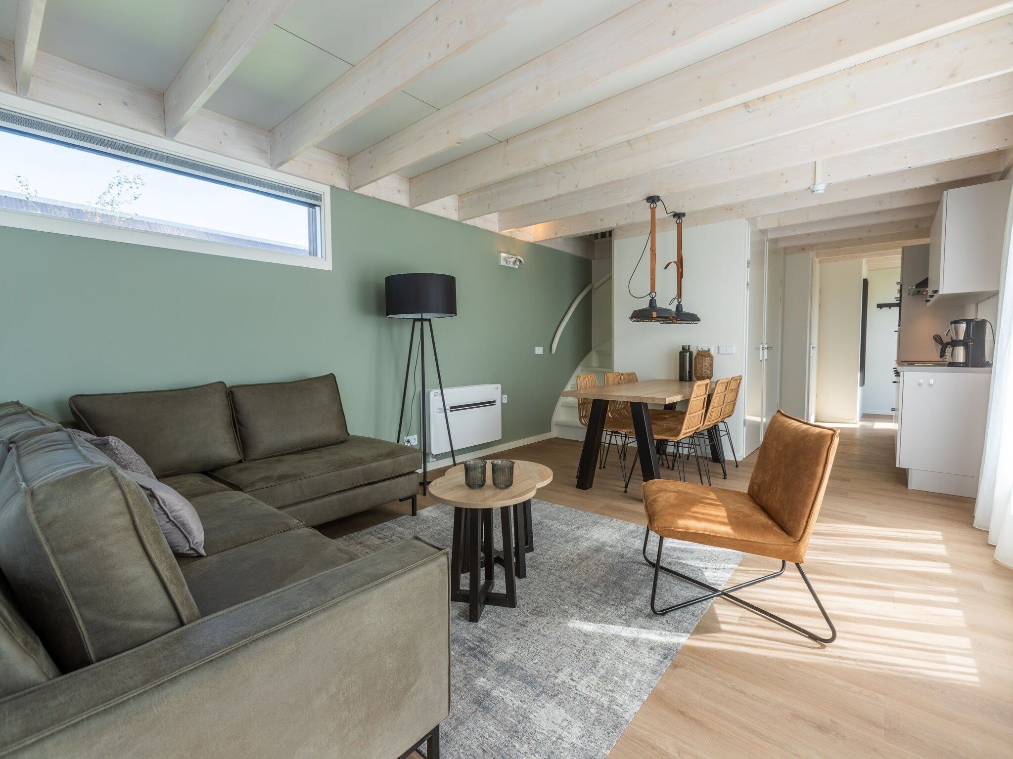 De woonkamer van Duinvilla 8 in Cadzand