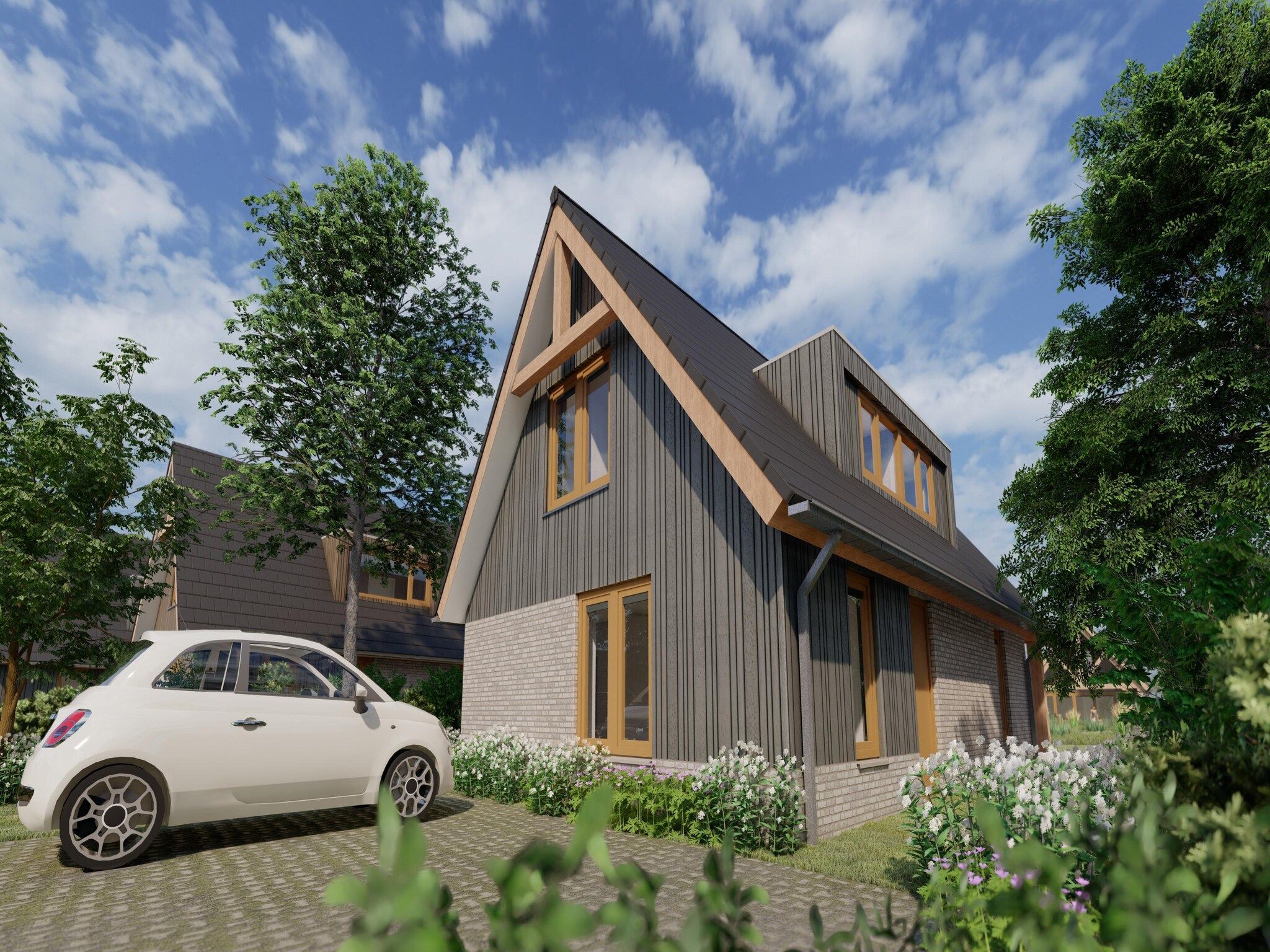 De buitenkant van Duinvilla 10 in Cadzand